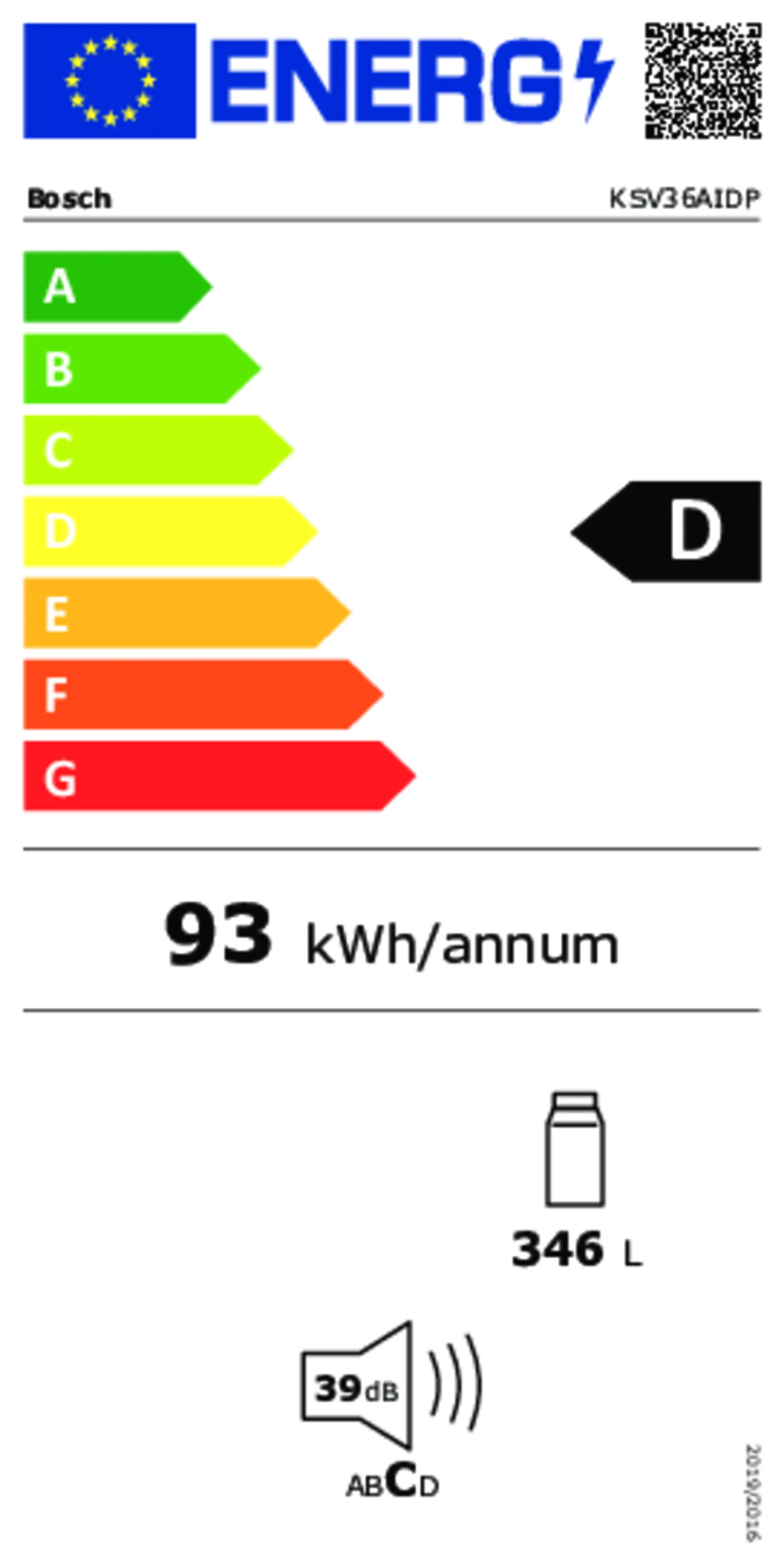 Bosch Frigo KSV36AIDP VitaFresh image