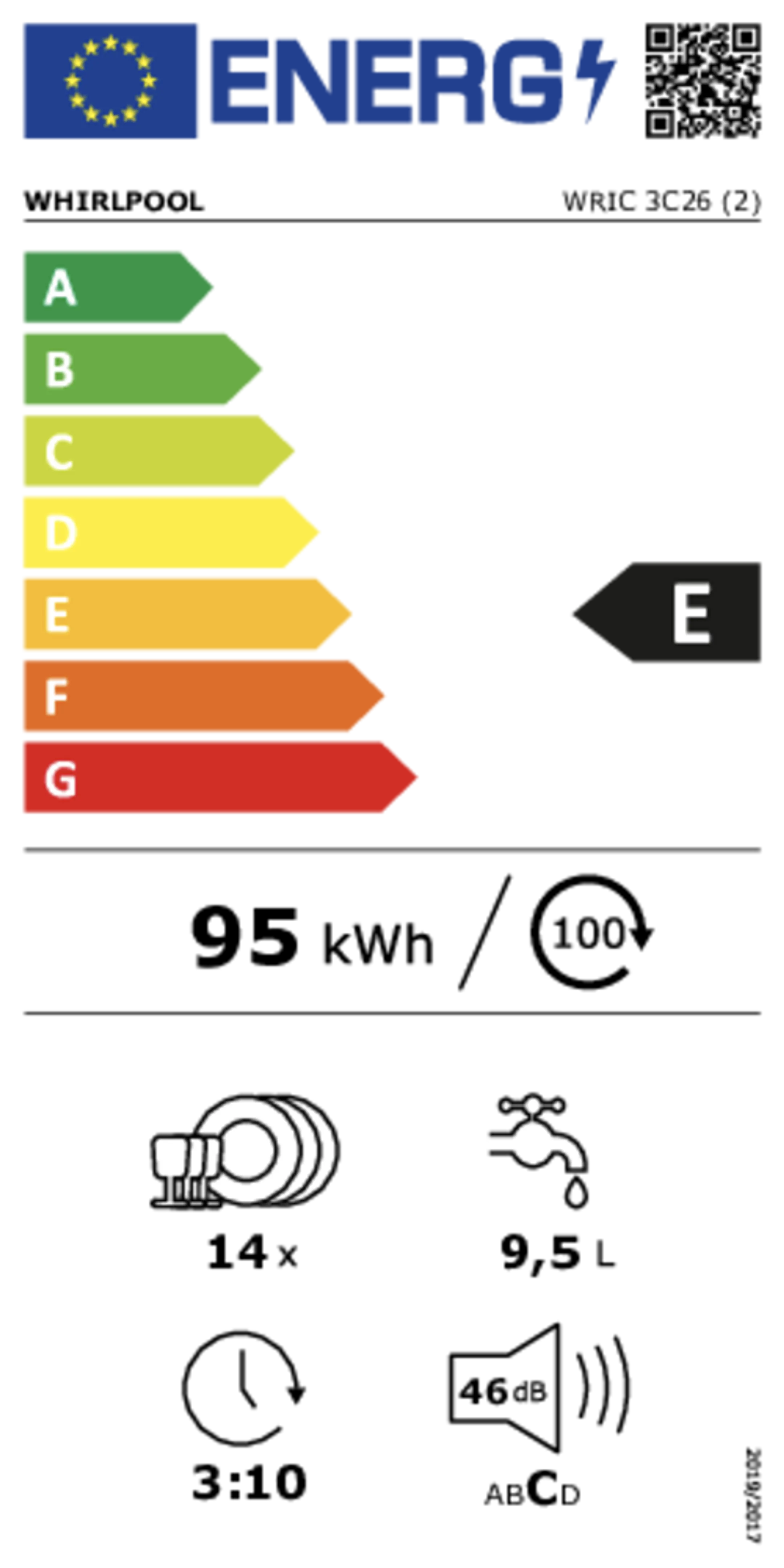 Whirlpool Lave-vaisselle encastrable WRIC 3C26 image