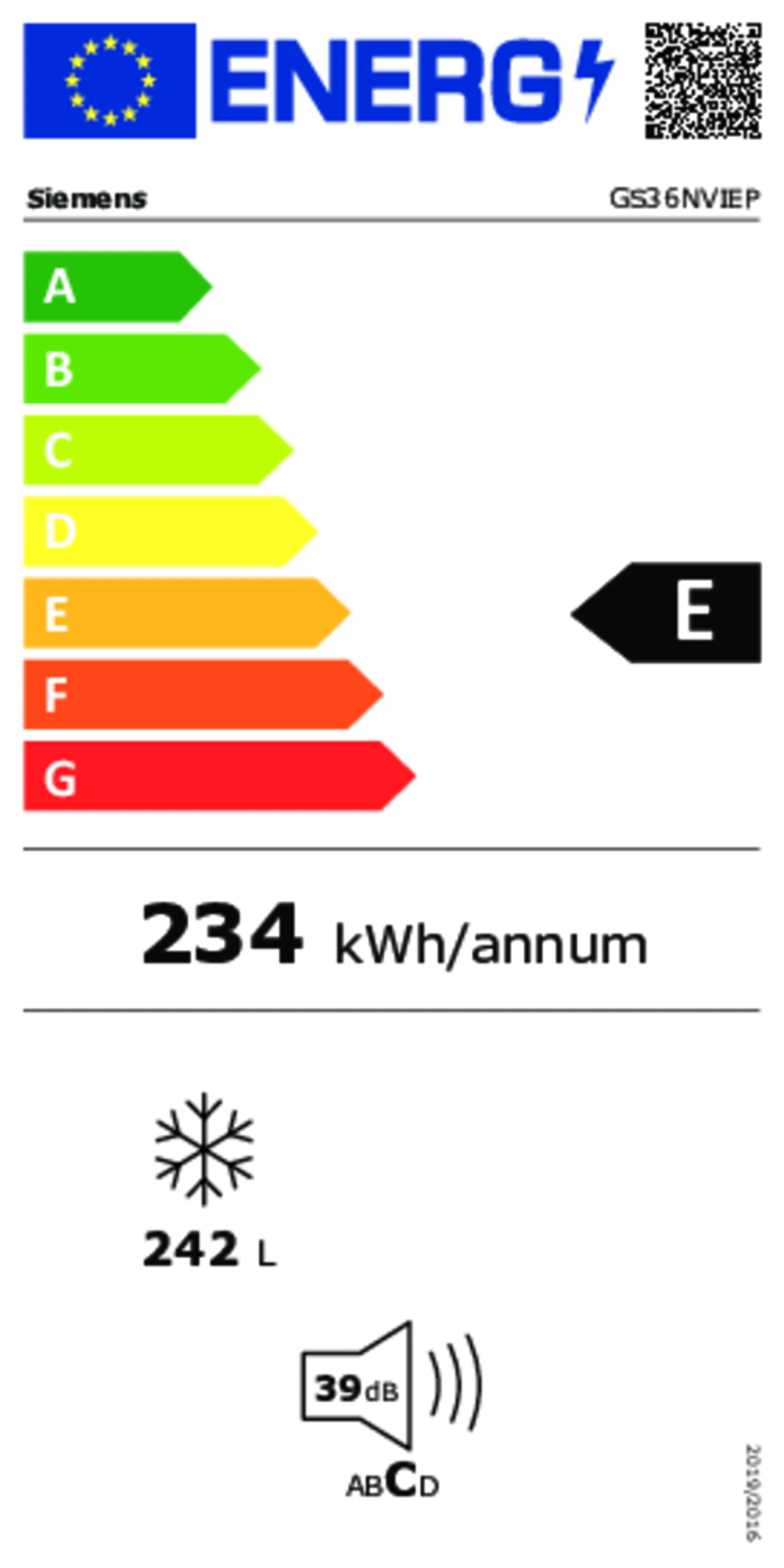 Siemens Congélateur GS36NVIEP noFrost image