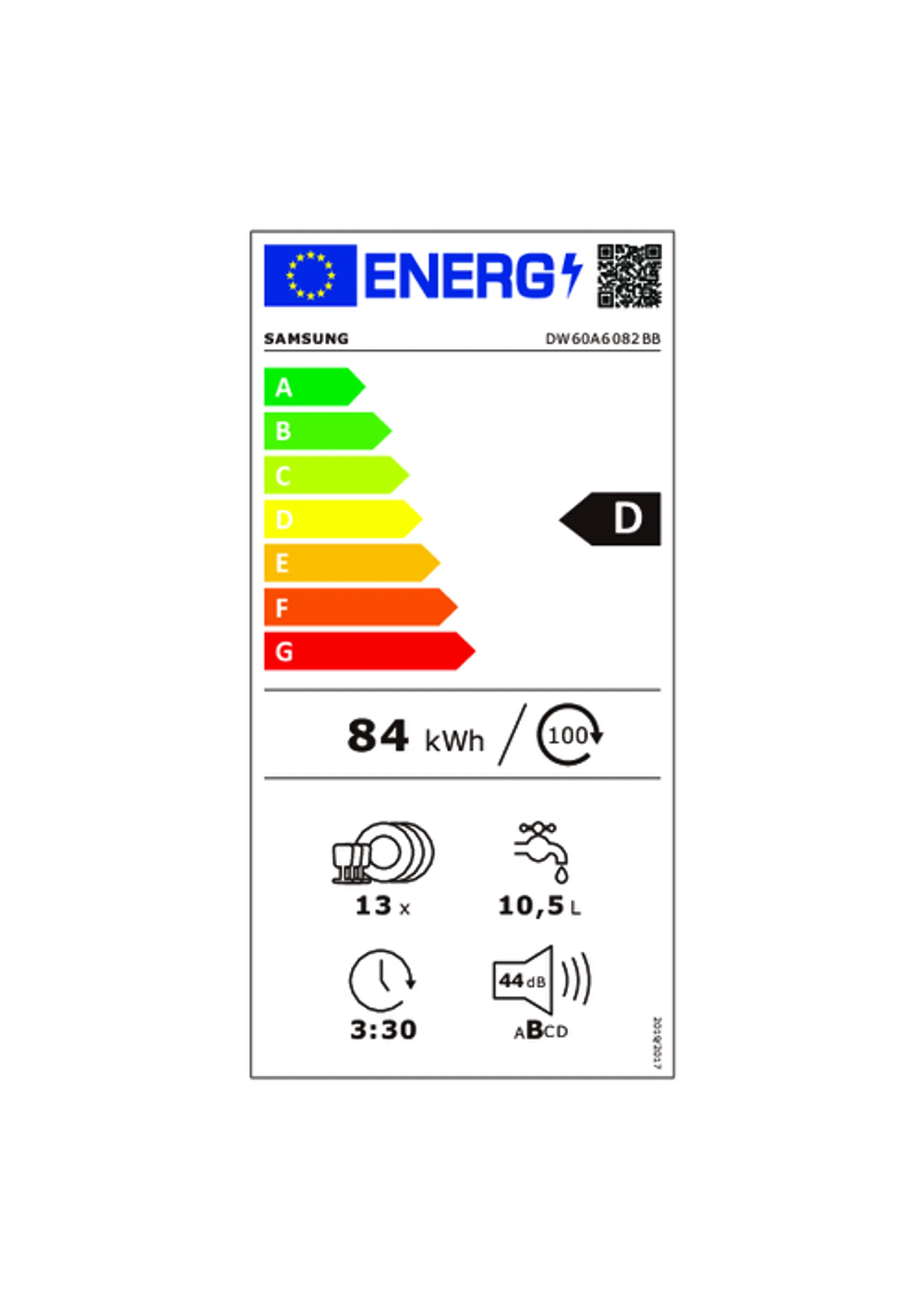 Samsung Inbouw vaatwasser DW60A6082BB image