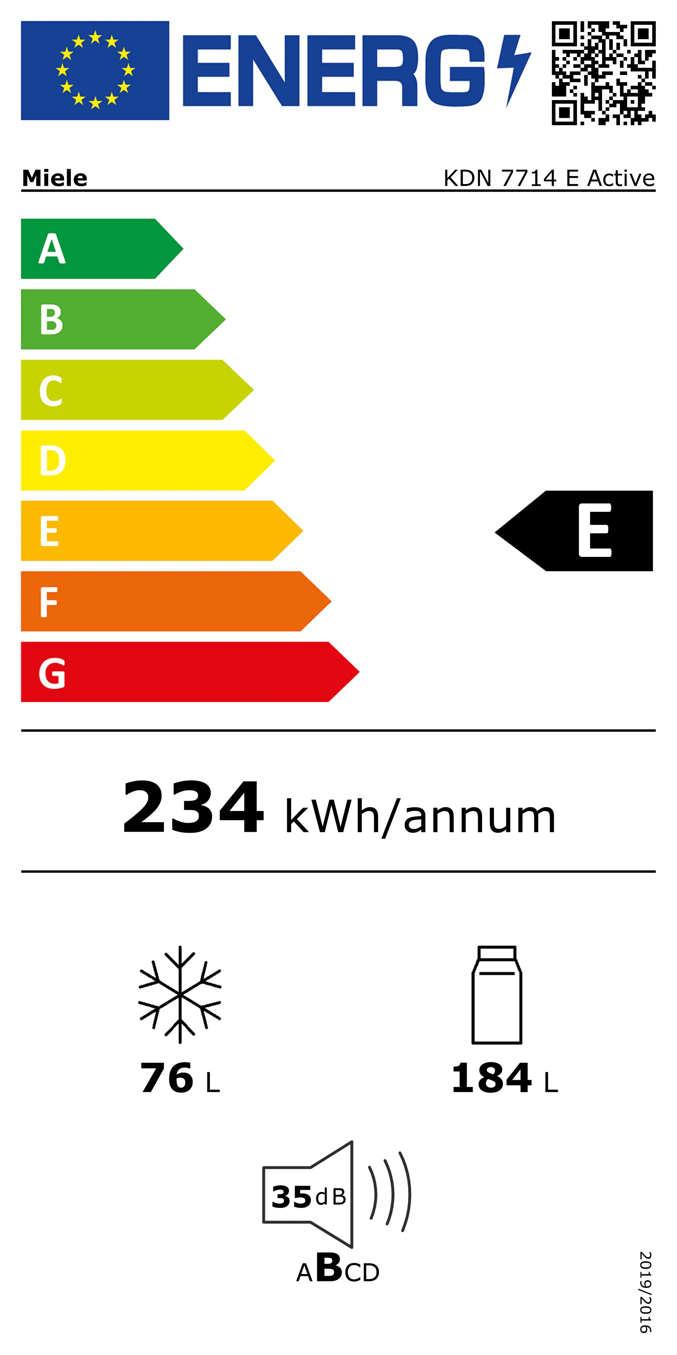 Miele Combi frigo congélateur KDN 7714 E image