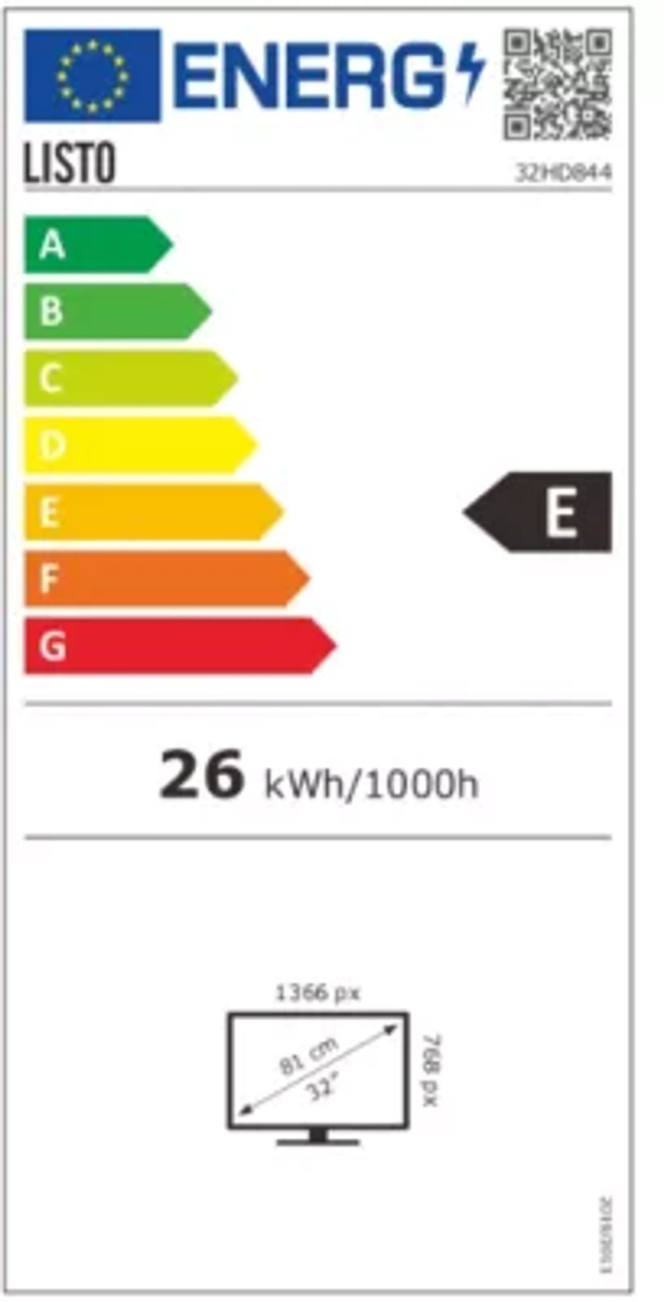 Listo LED TV HD 32HD844 (2022) - 32 inch image
