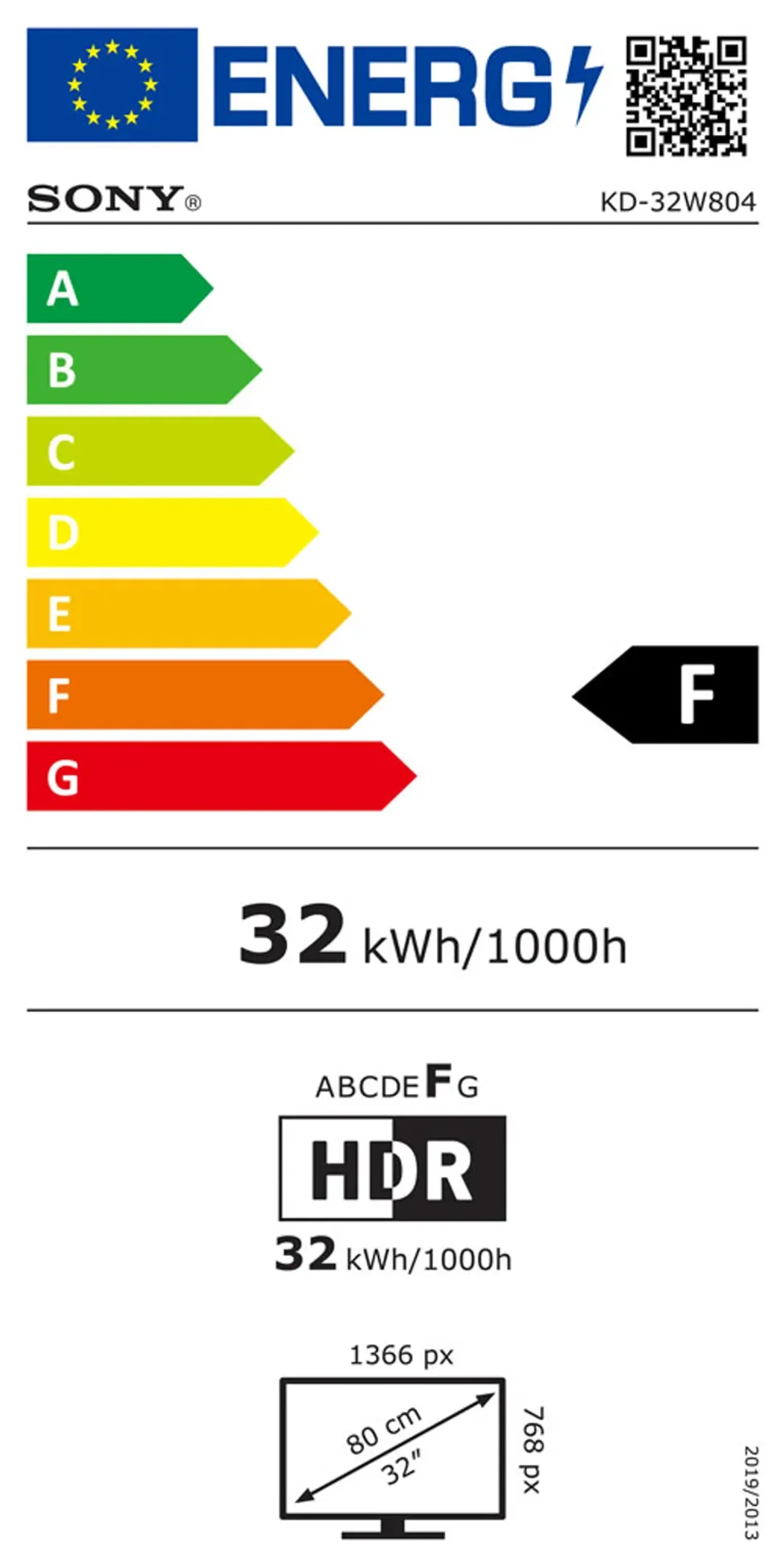 Sony TV LED KD-32W804 -32 pouces image