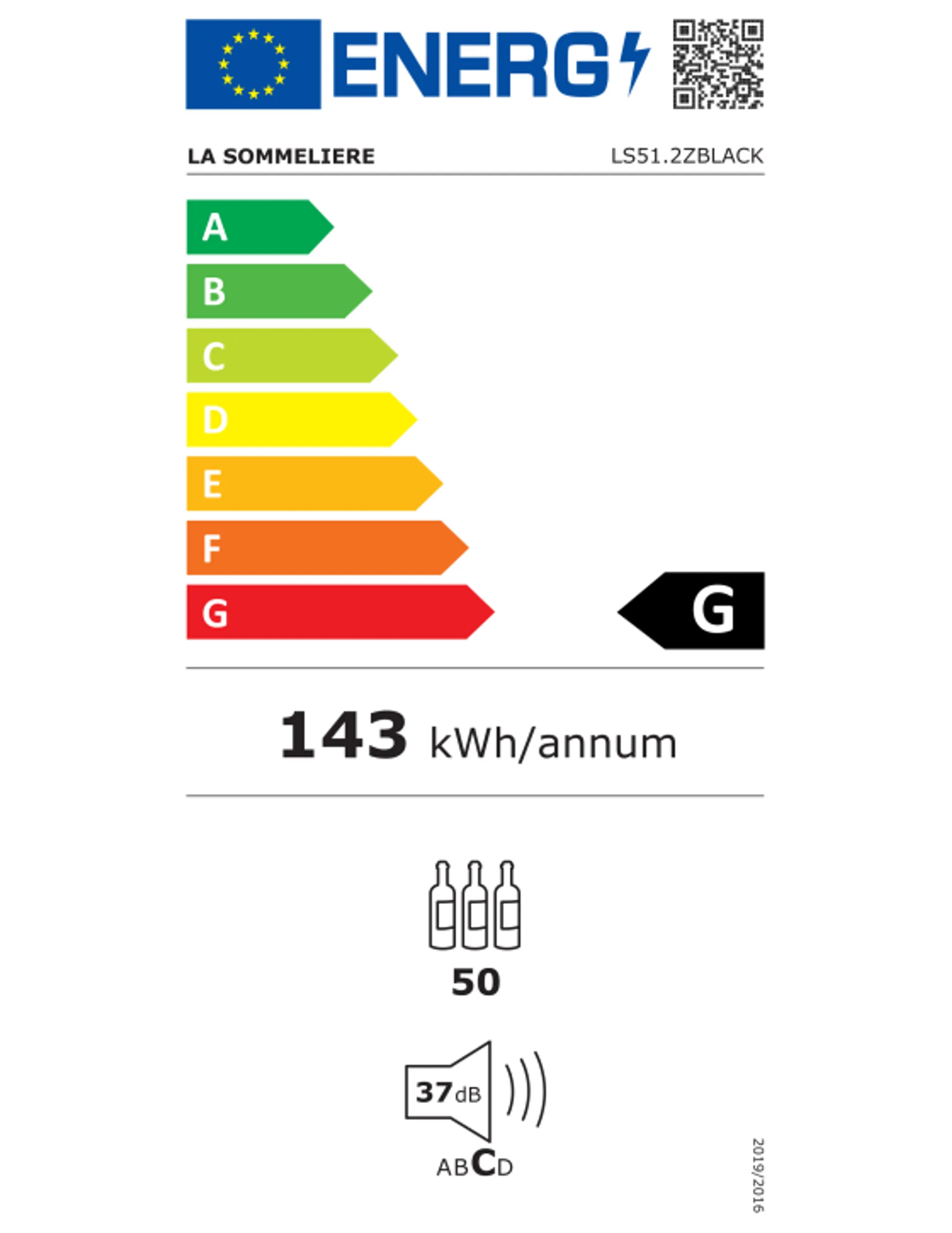 La Sommelière Wijnklimaatkast LS512ZBLACK dual zone image