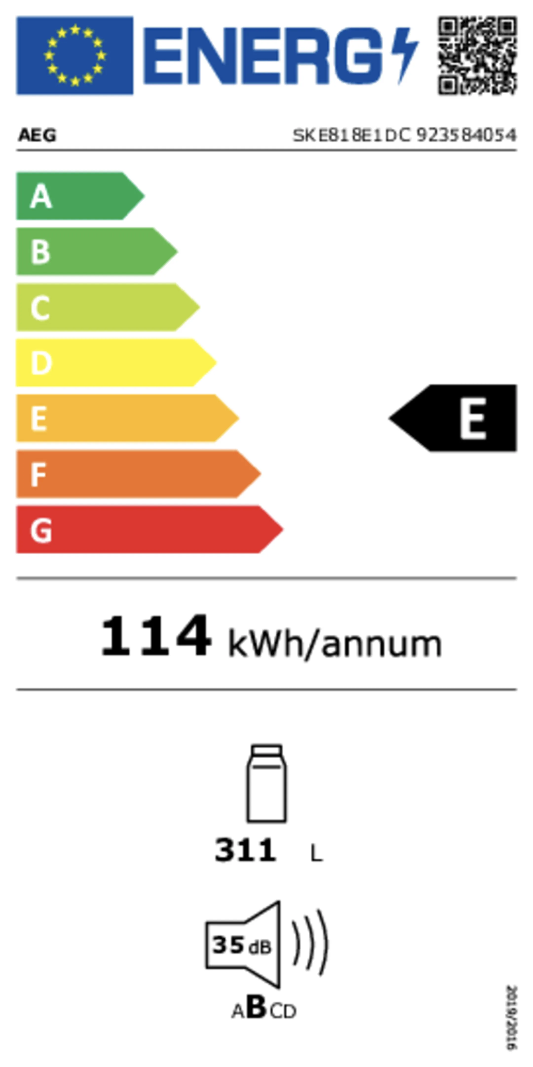 Inbouw koelkast SKE818E1DC DynamicAir