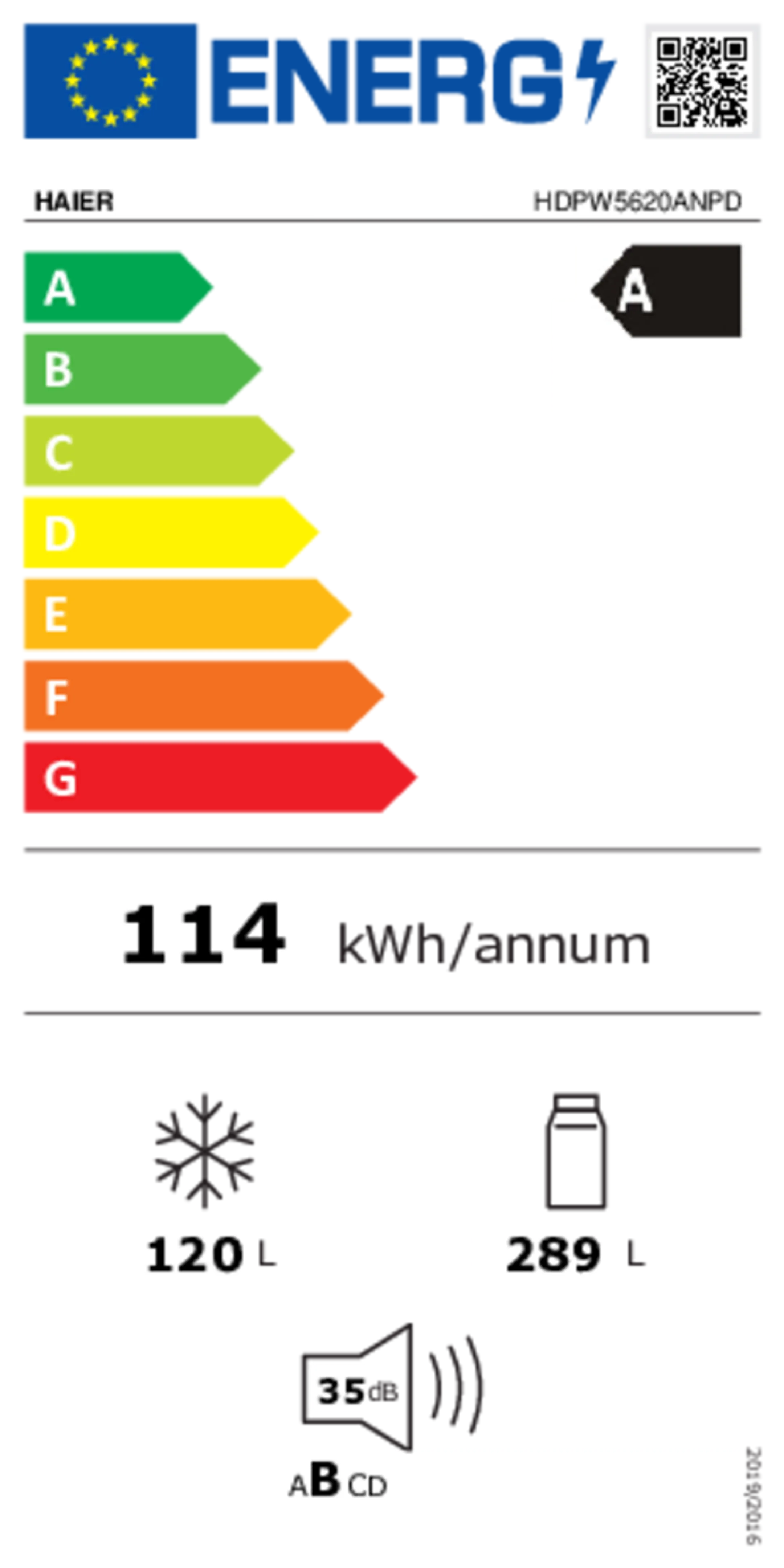 Haier Combi frigo congélateur HDPW5620ANPD Fresher Techs image