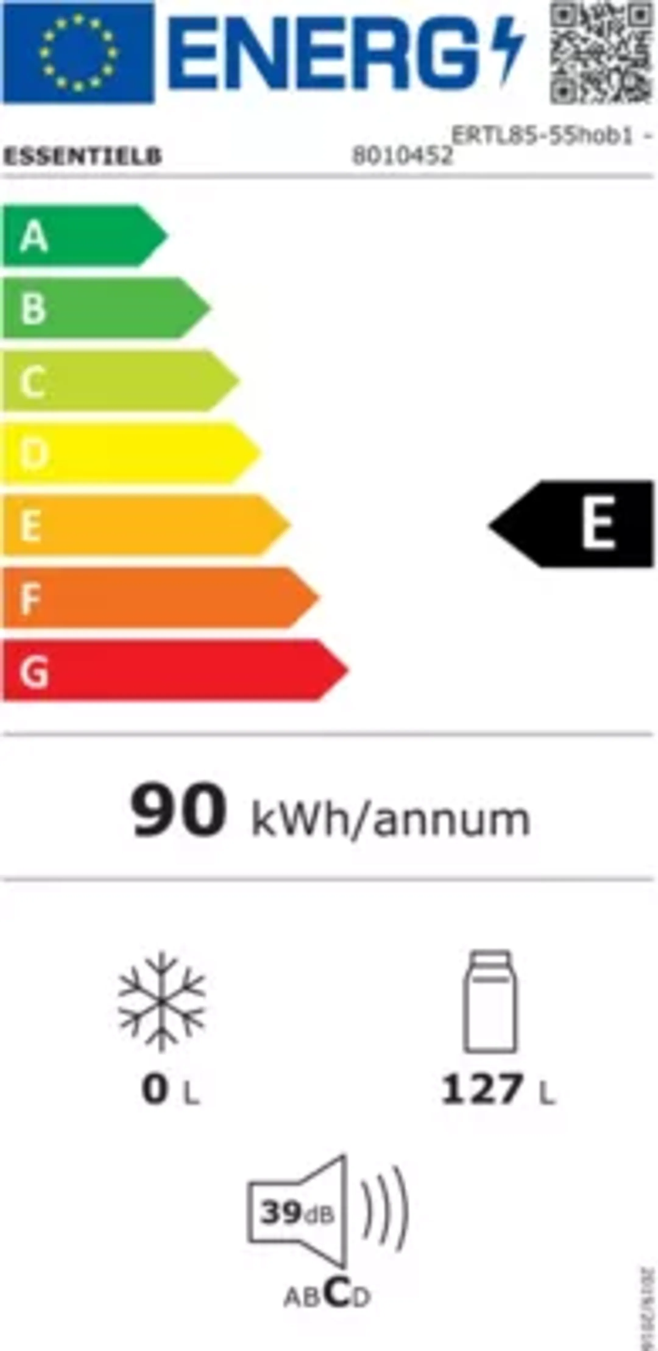 Essentiel-B Frigo ERTL85-55hob1 image
