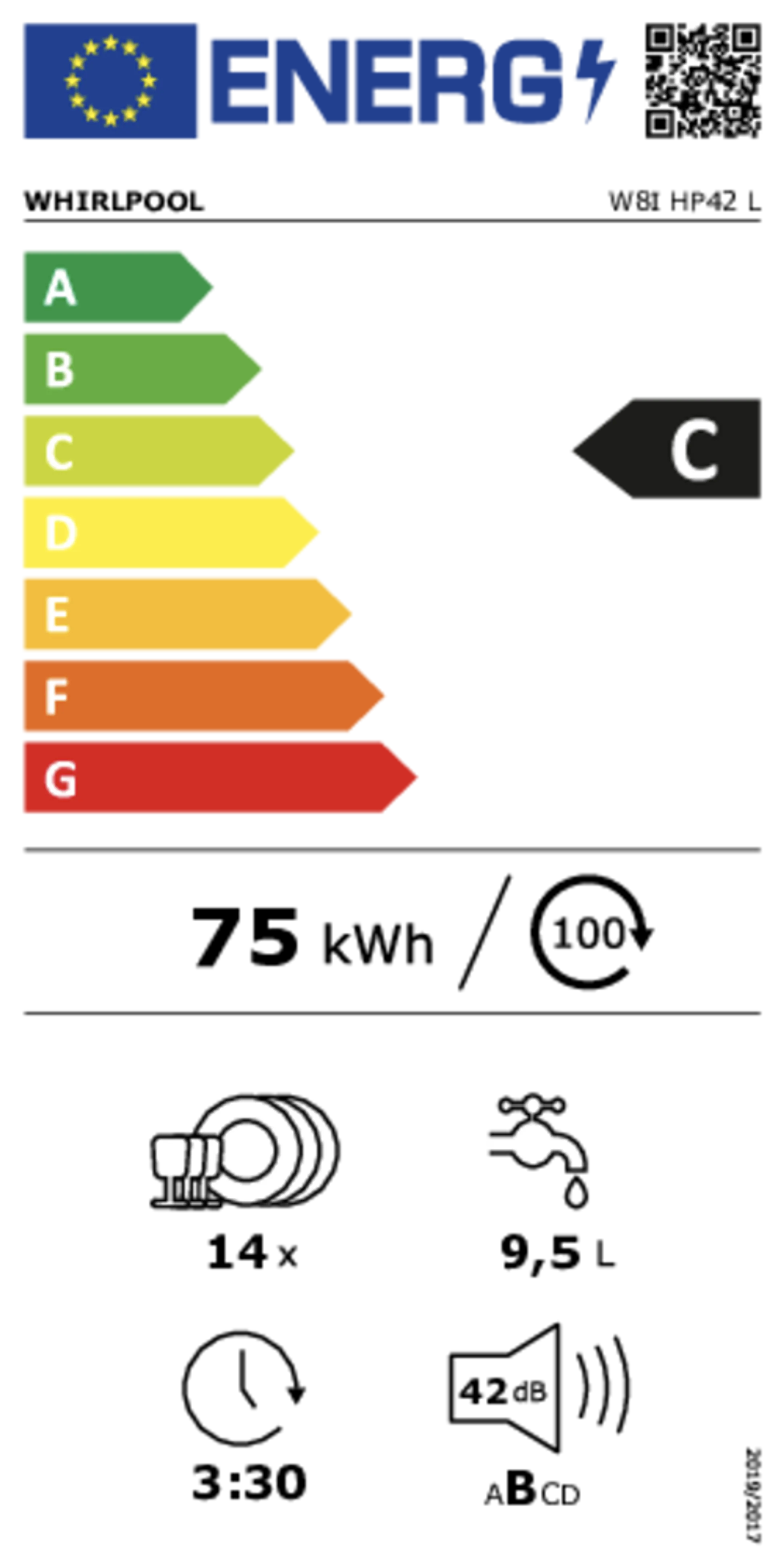 Whirlpool Lave-vaisselle encastrable W8I HP42 L - MaxiSpace image