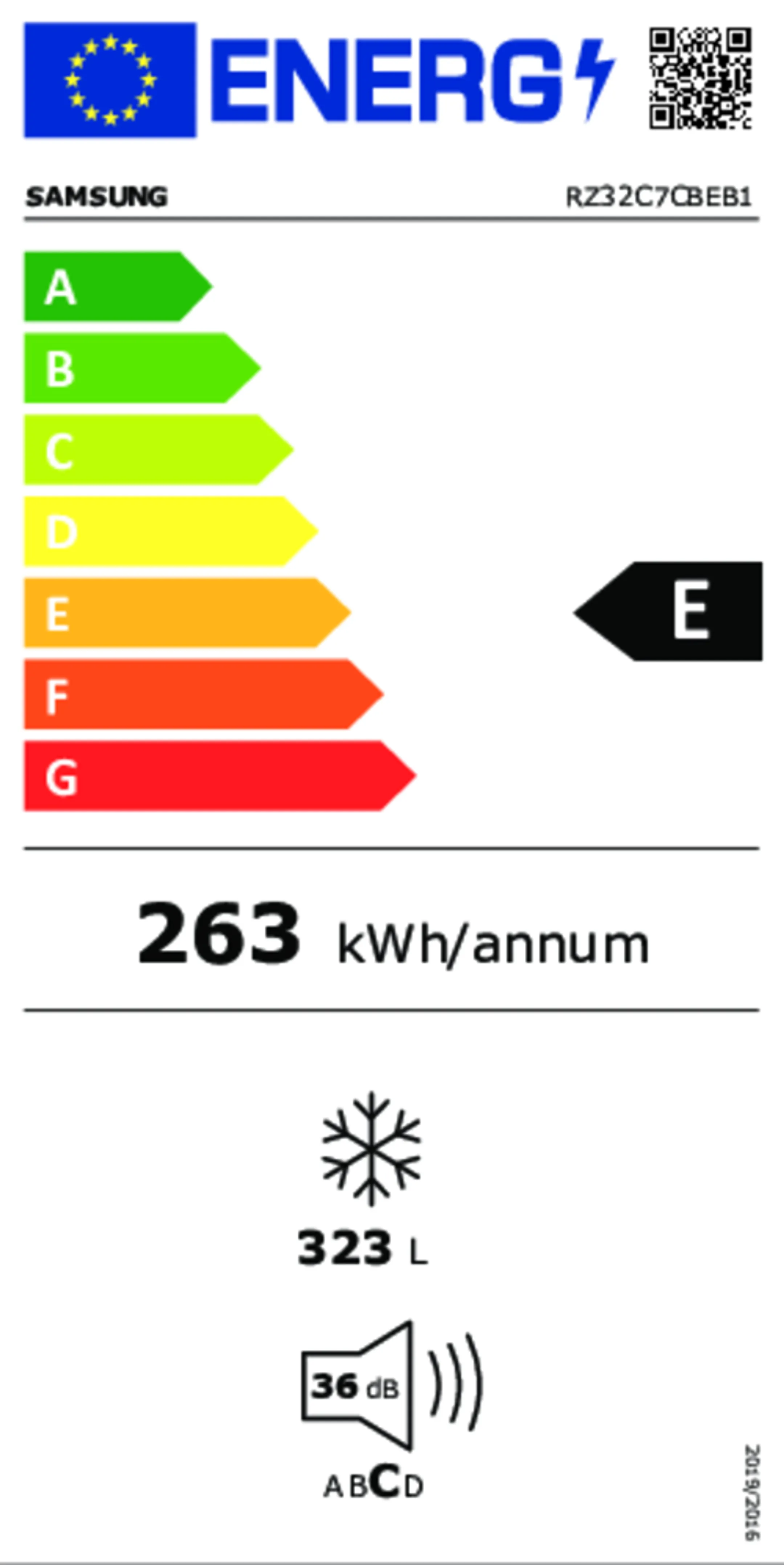 Samsung Diepvries RZ32C7CBEB1 WiFi image