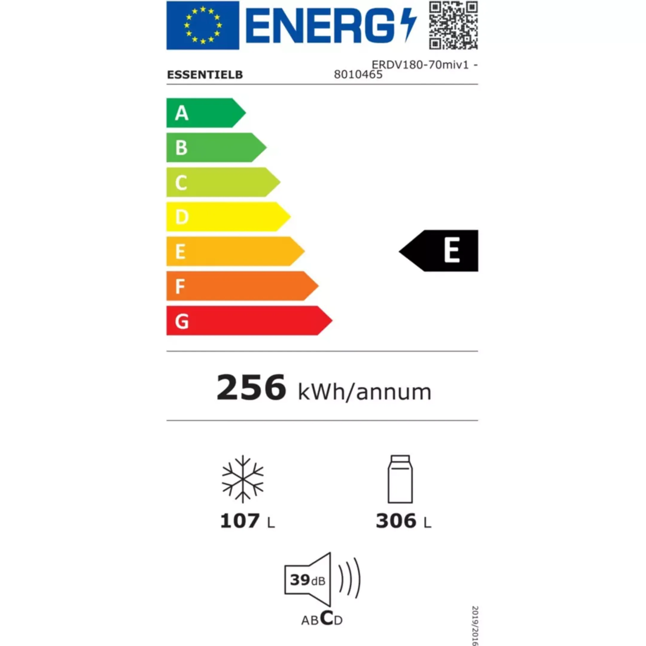 Combi frigo congélateur ERDV180-70miv1