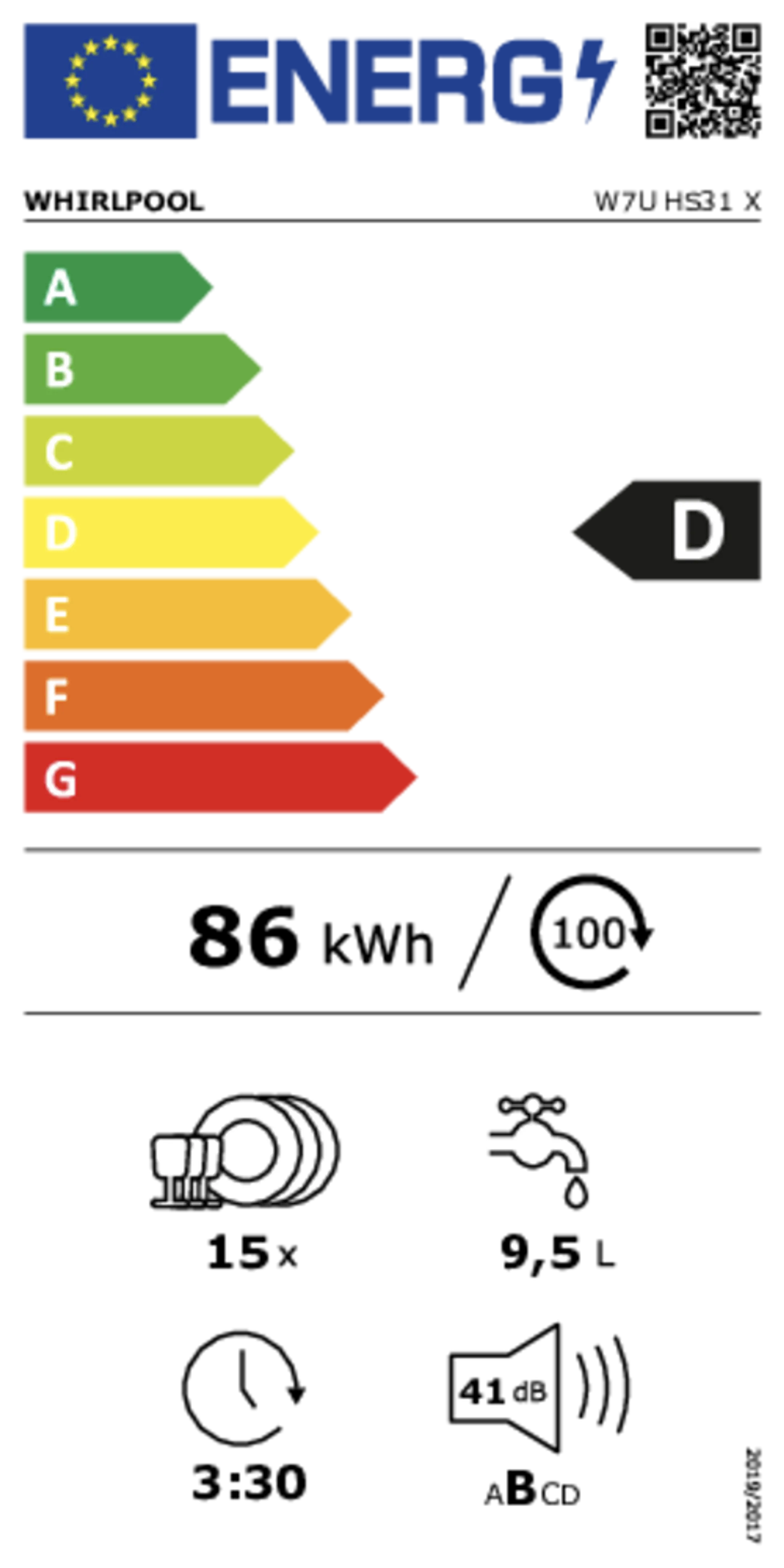 Whirlpool Lave-vaisselle encastrable W7U HS31 X MaxiSpace image