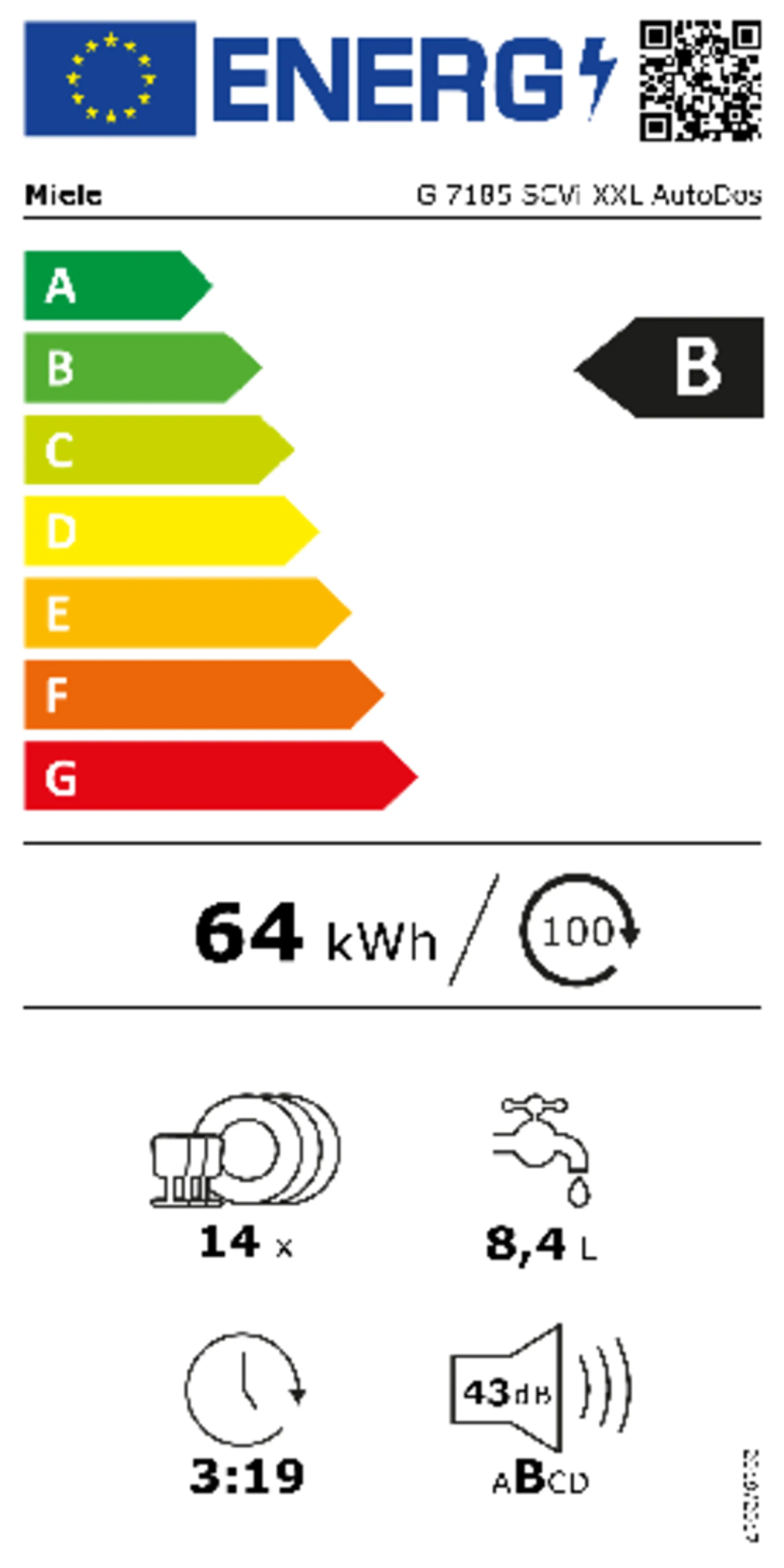 Miele Inbouw vaatwasser G 7185 SCVi XXL AutoDos image