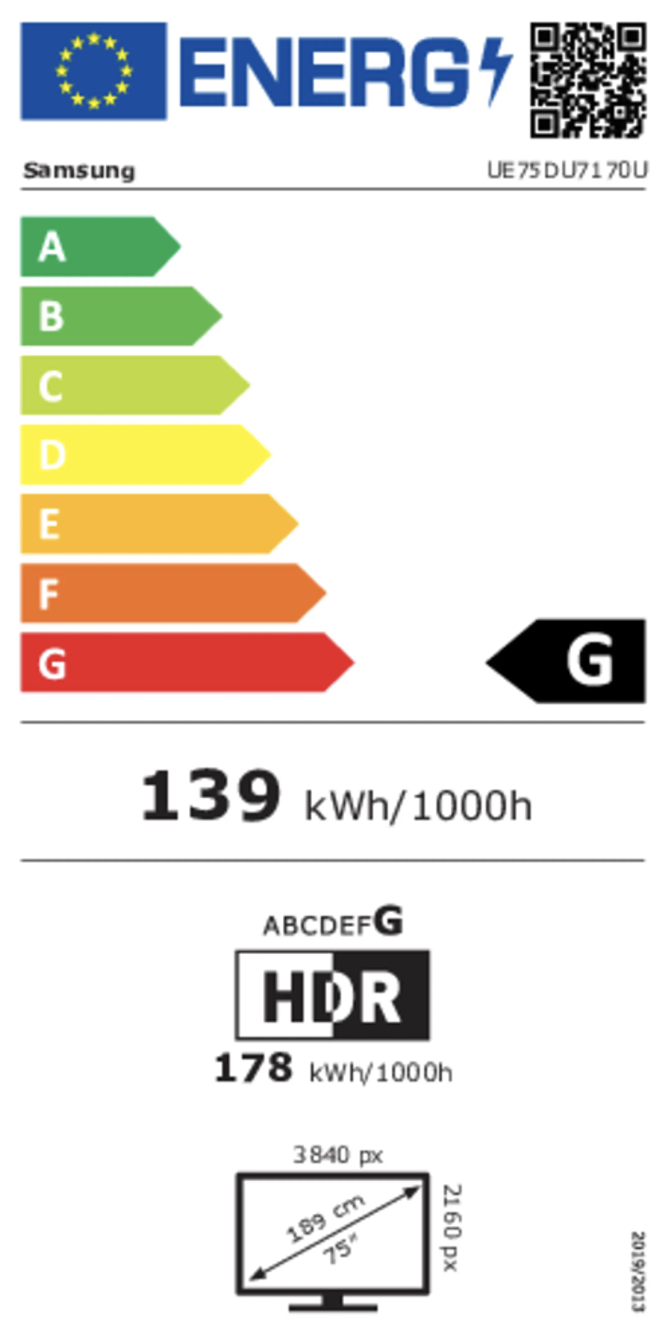 Samsung TV LED 4K UE75DU7170UXXN (2024) - 75 pouces image
