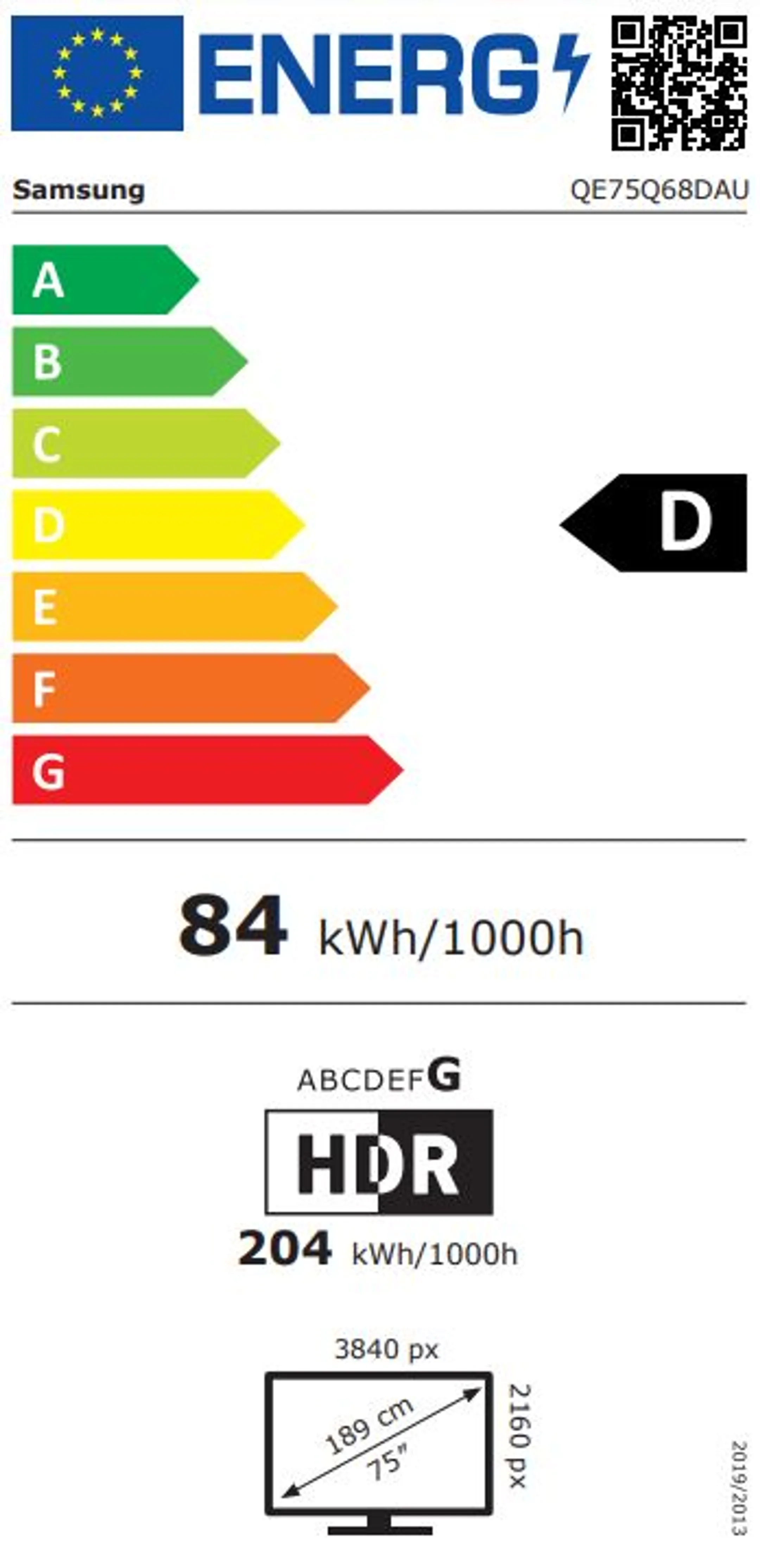 Samsung QLED TV 4K QE75Q68D (2024) - 75 inch image