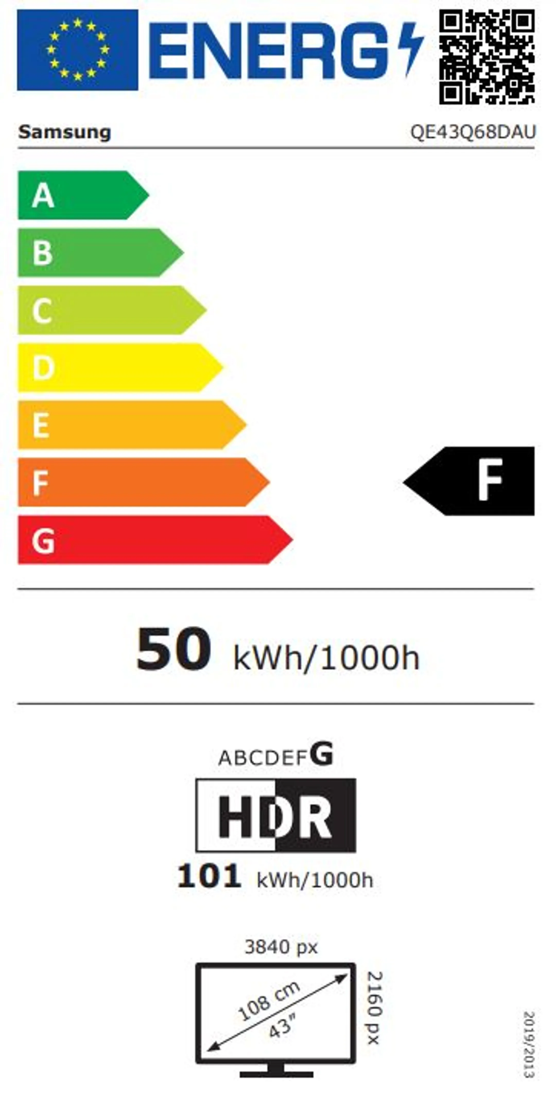 Samsung TV QLED 4K QE43Q68D - 43 pouces image