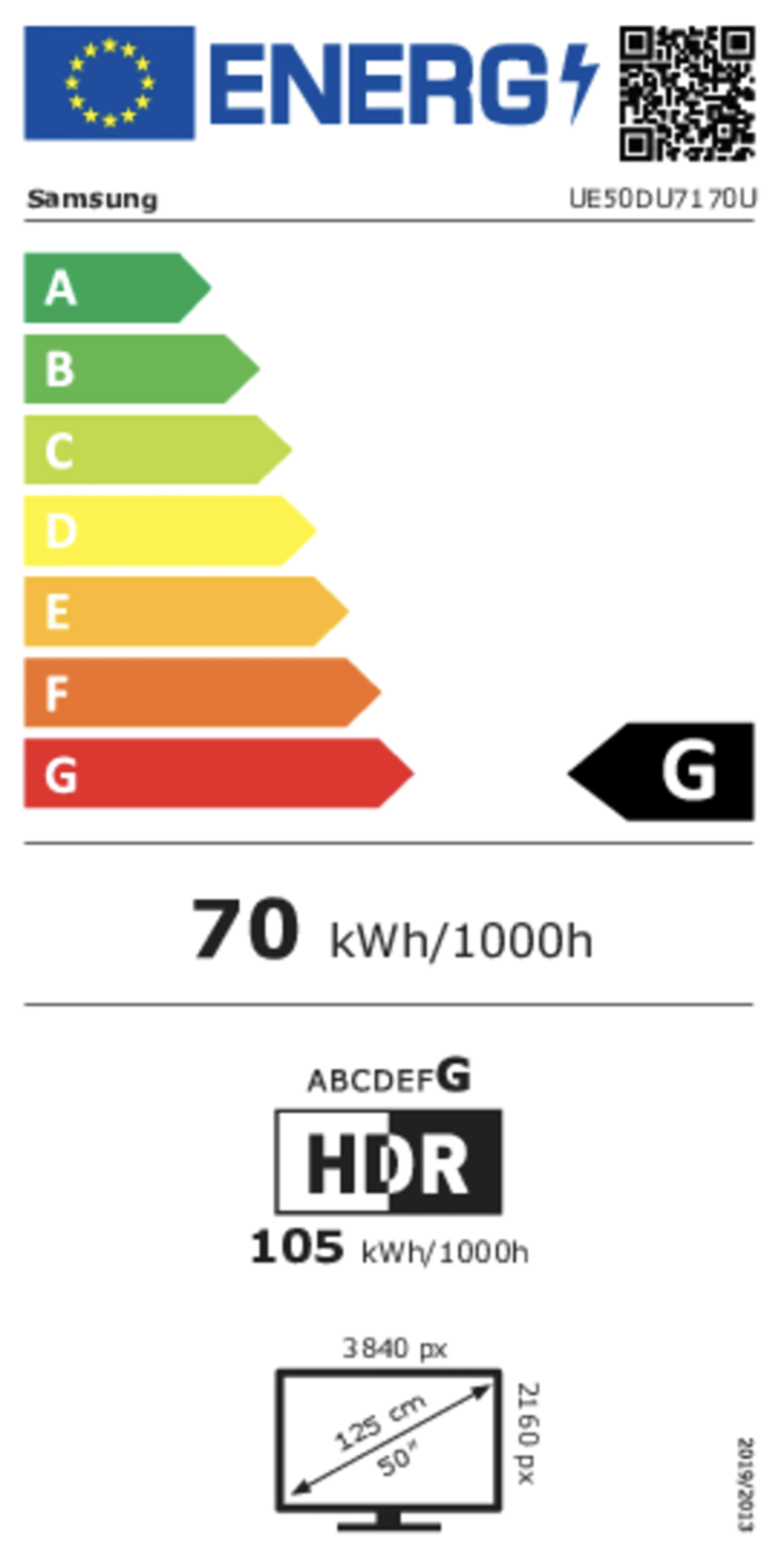 Samsung TV LED 4K UE50DU7170UXXN (2024) - 50 pouces image