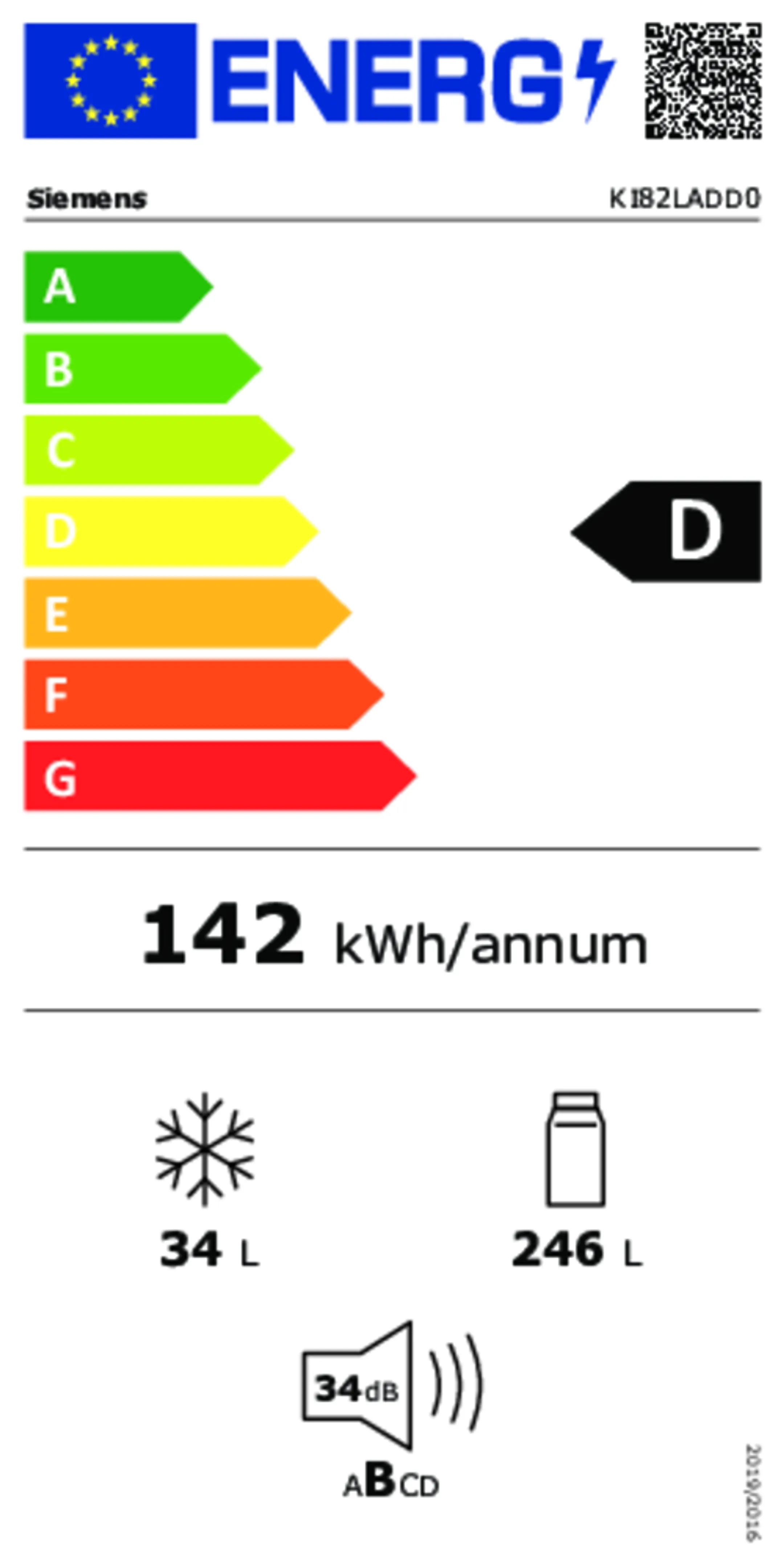 Siemens Combi frigo congélateur encastrable KI82LADD0 iQ500 hyperFresh 177 cm image
