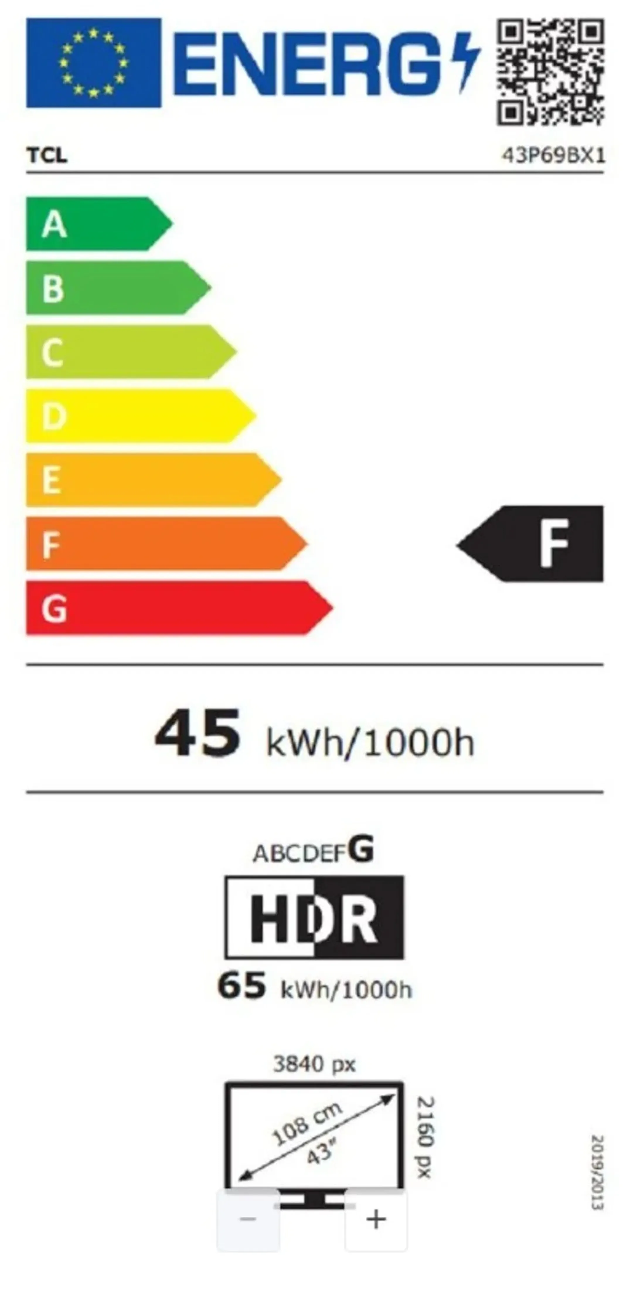 TCL LED TV 4K 43P69B (2024) - 43 inch image