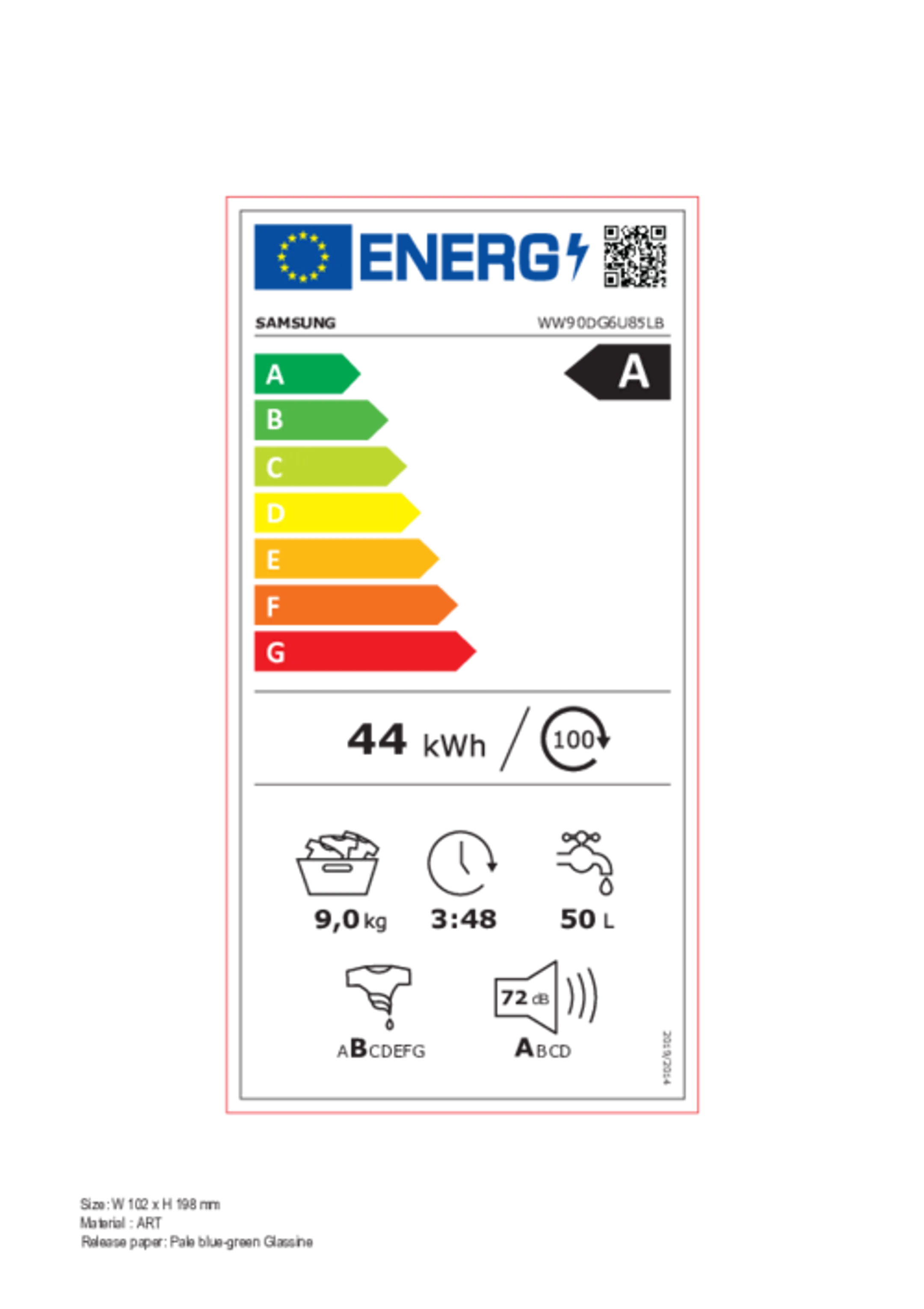 Samsung Machine à laver WW90DG6U85LB AI Wash 6000-serie image