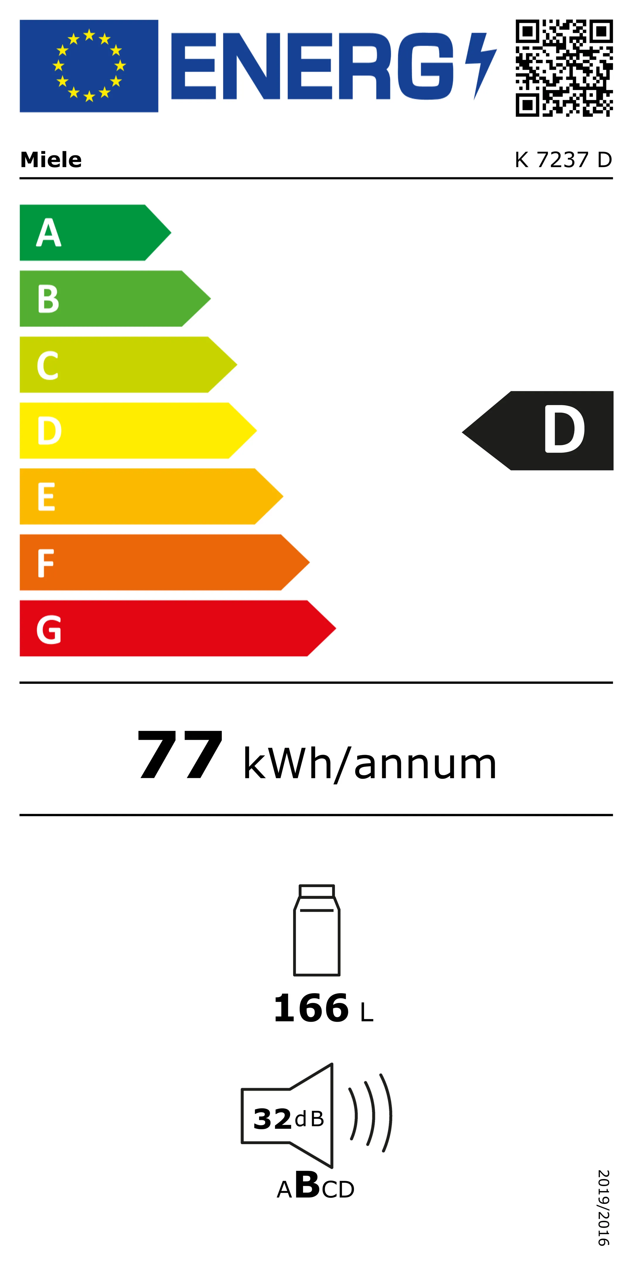 Miele Inbouw koelkast K 7237 D image