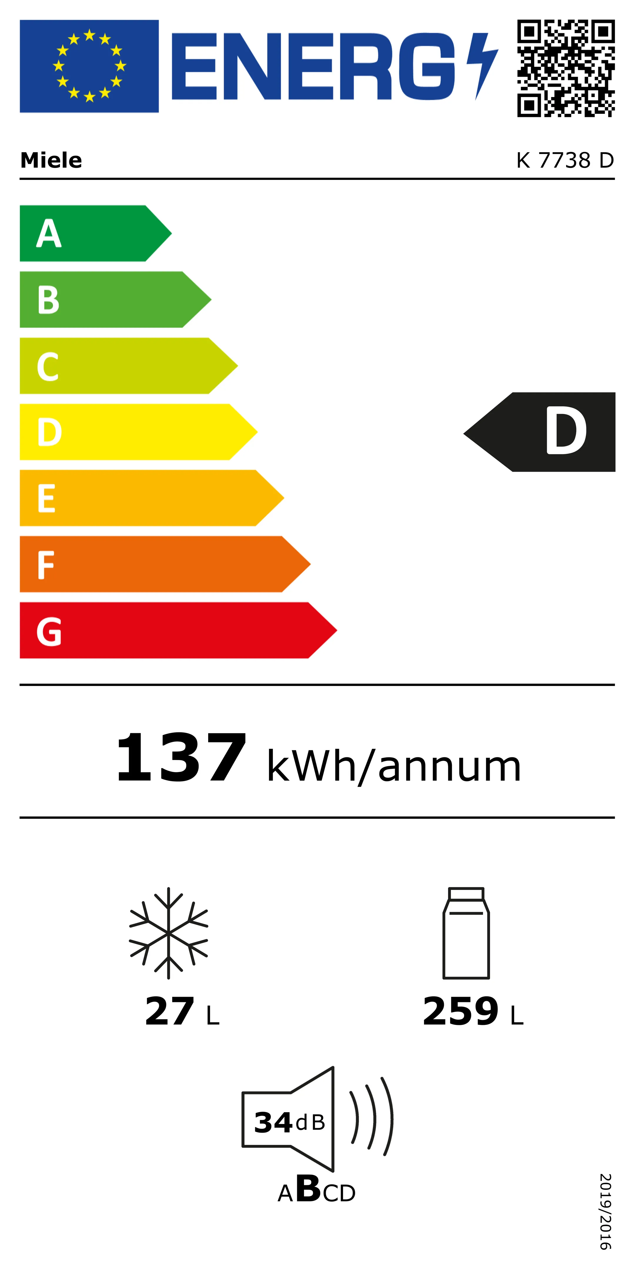 Miele Inbouw koelkast met diepvries K 7738 D image
