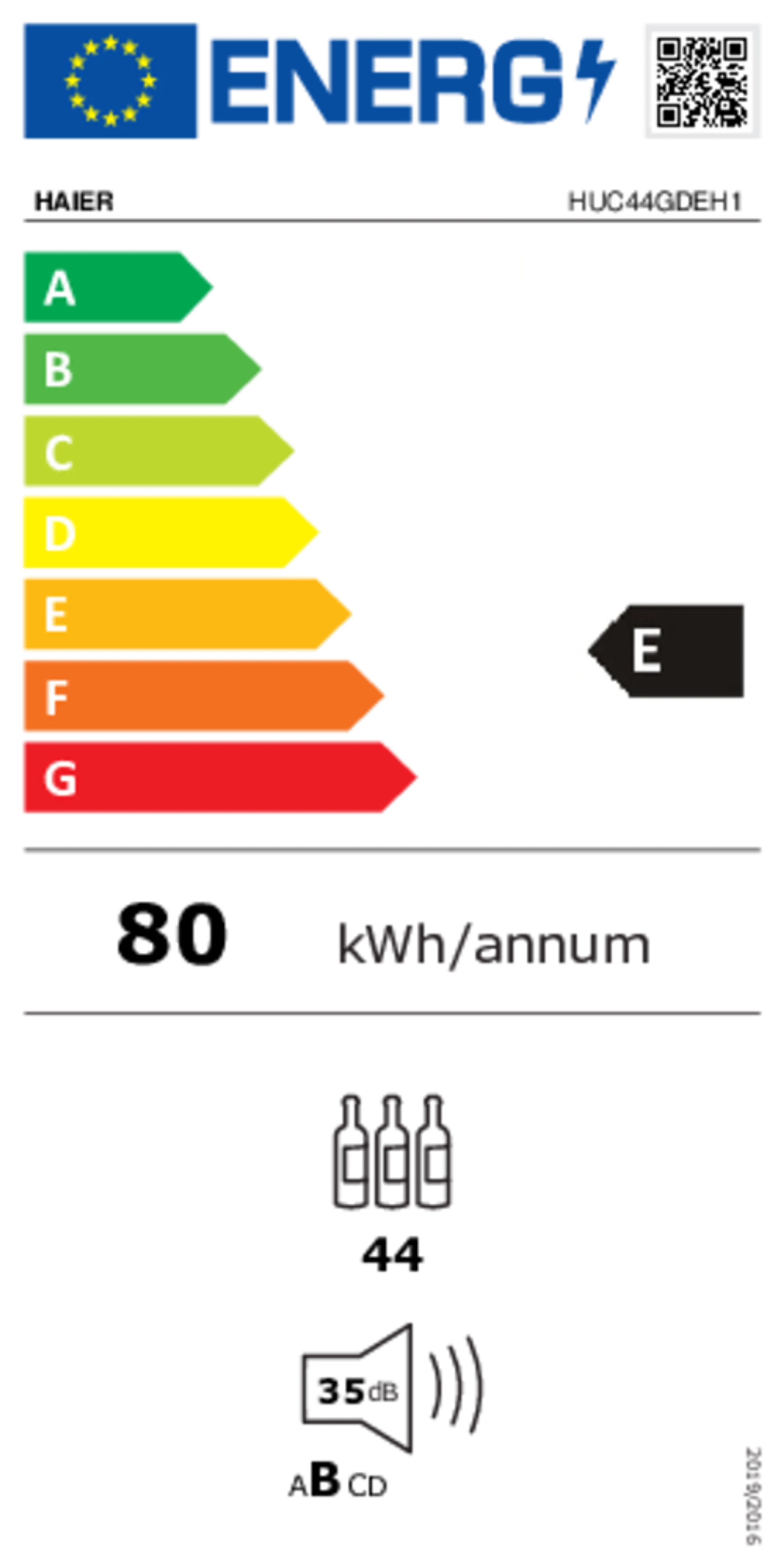 Haier Wijnklimaatkast HUC44GDEH1 NaturalAirflow Anti-UV image