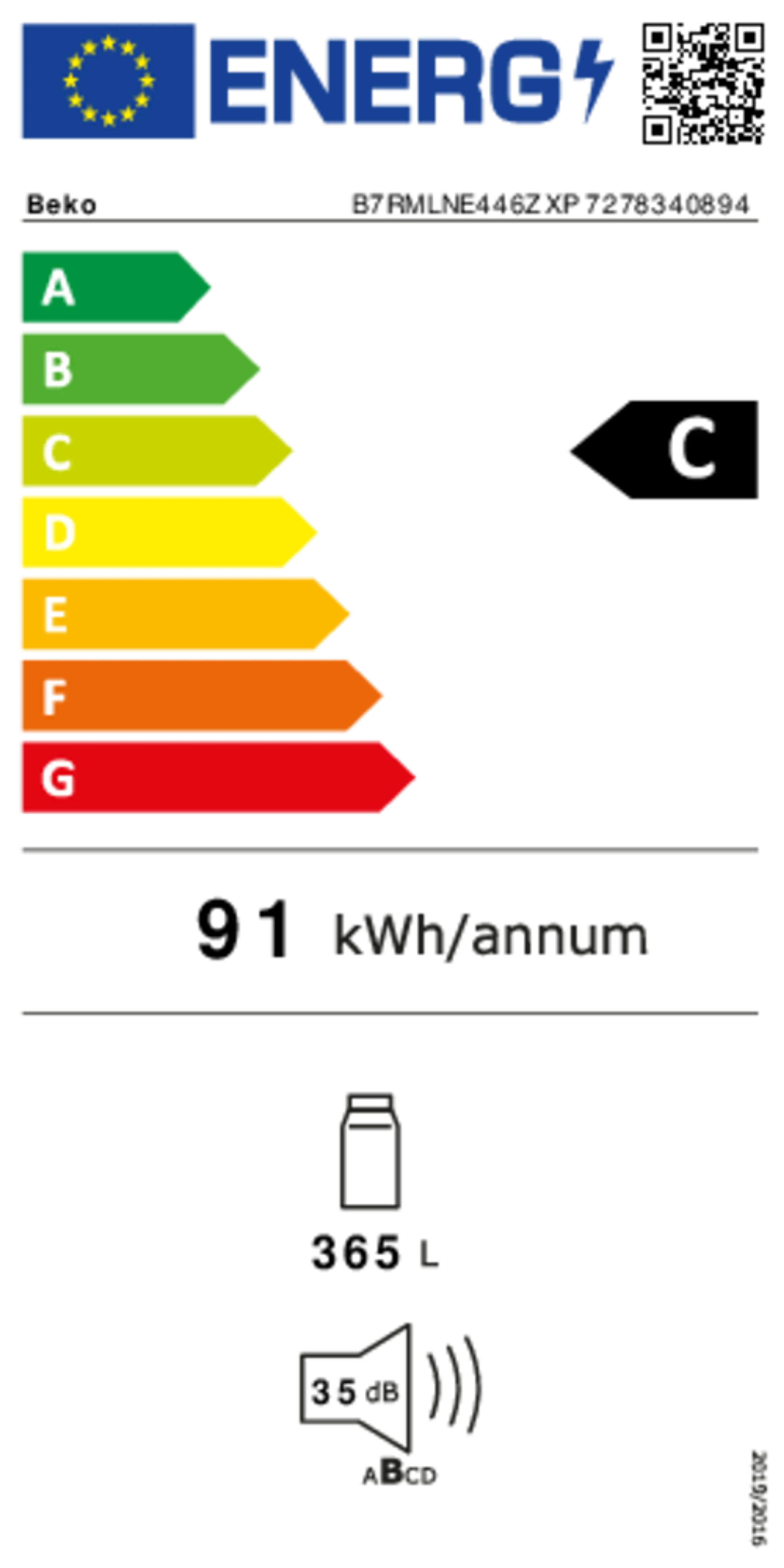 Beko Frigo B7RMLNE446ZXP image