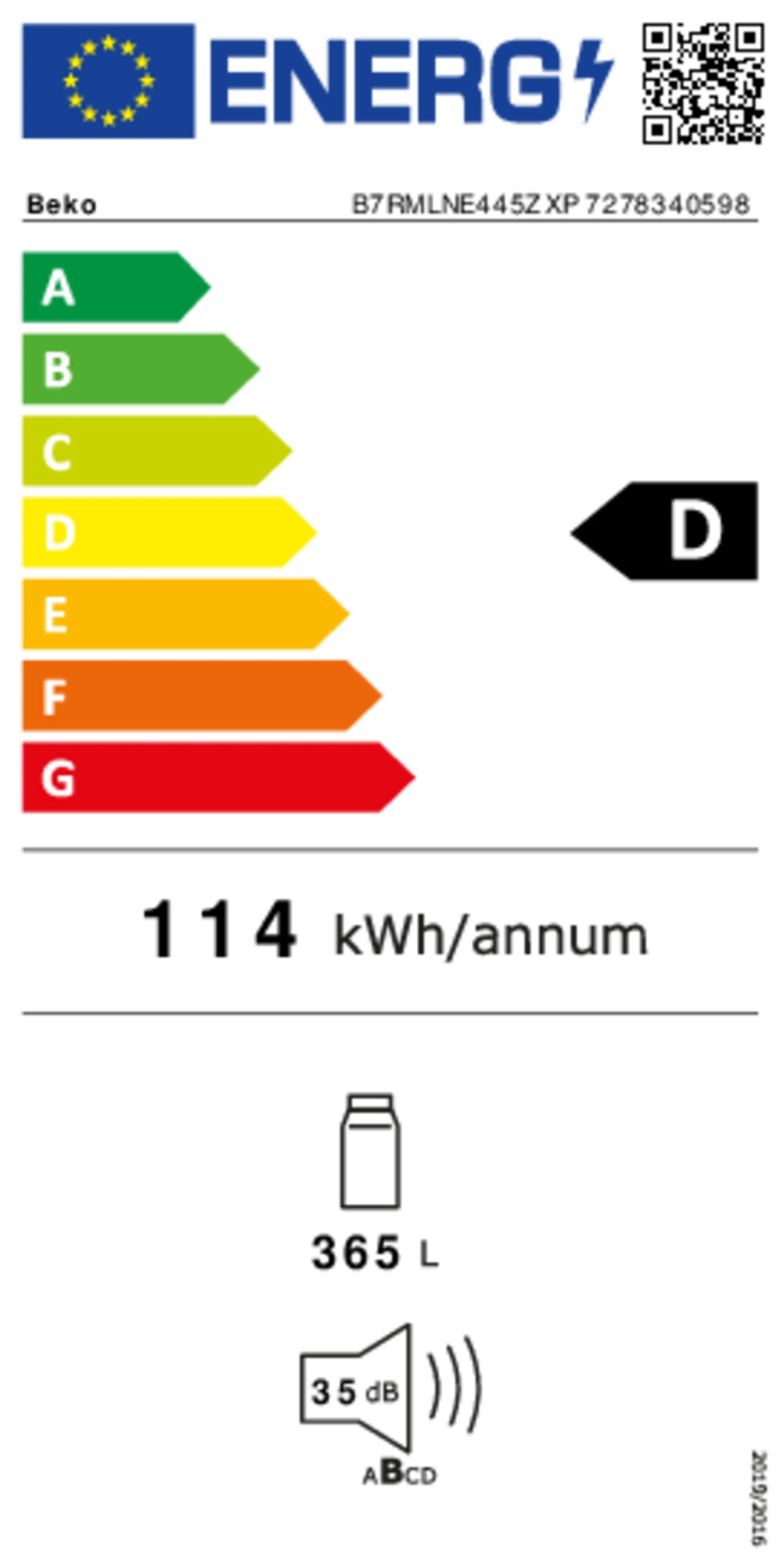 Beko Koelkast B7RMLNE445ZXP image