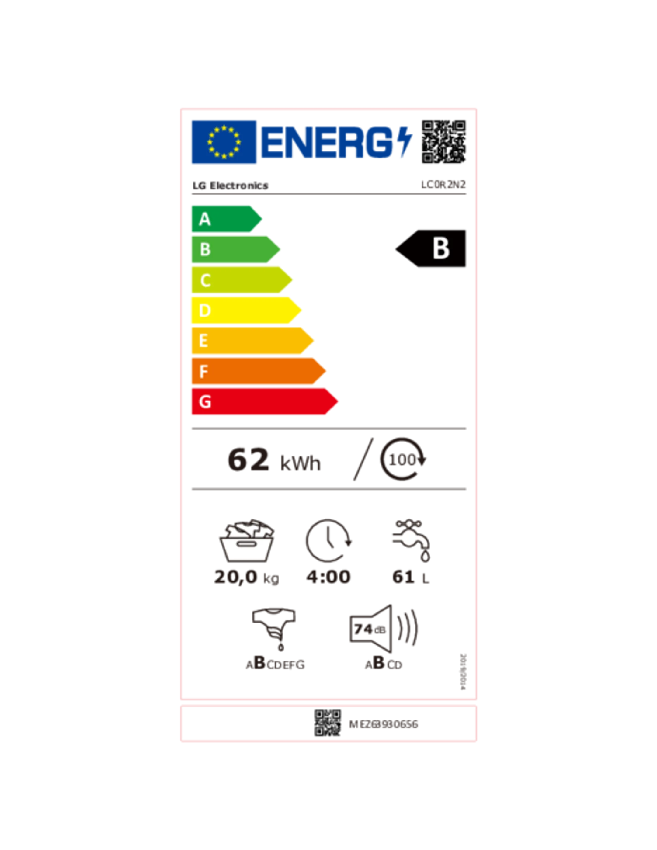LG Wasmachine LC0R2N2 image