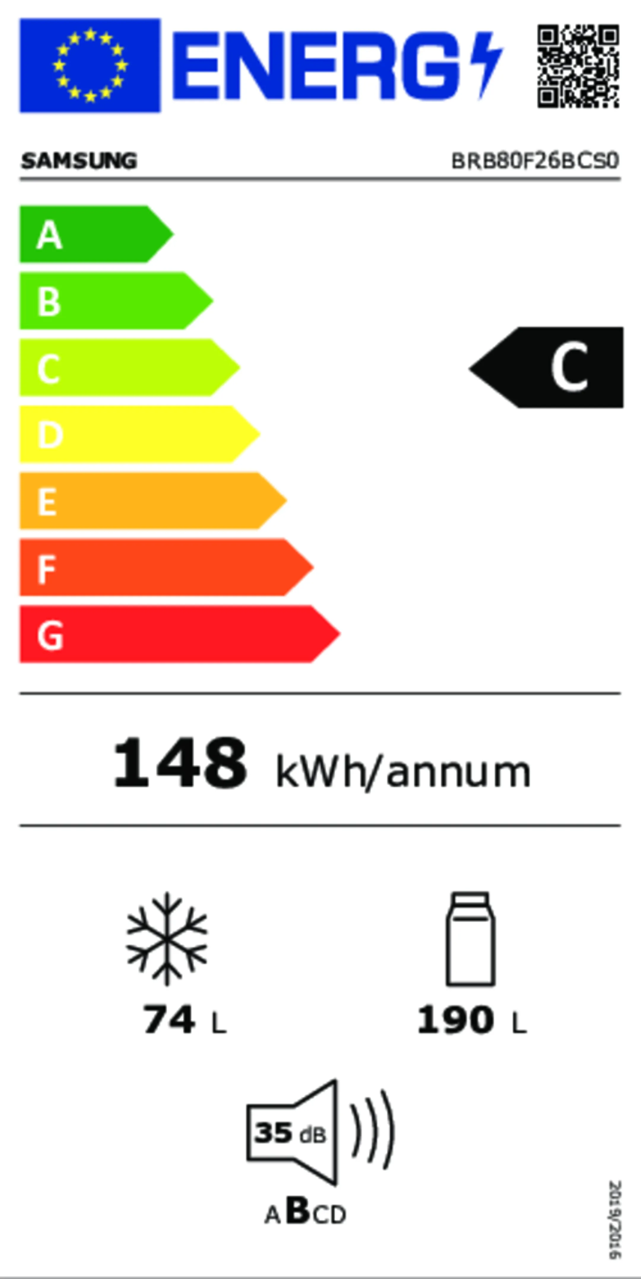 Samsung Combi frigo congélateur encastrable BRB80F26BCS0EF image