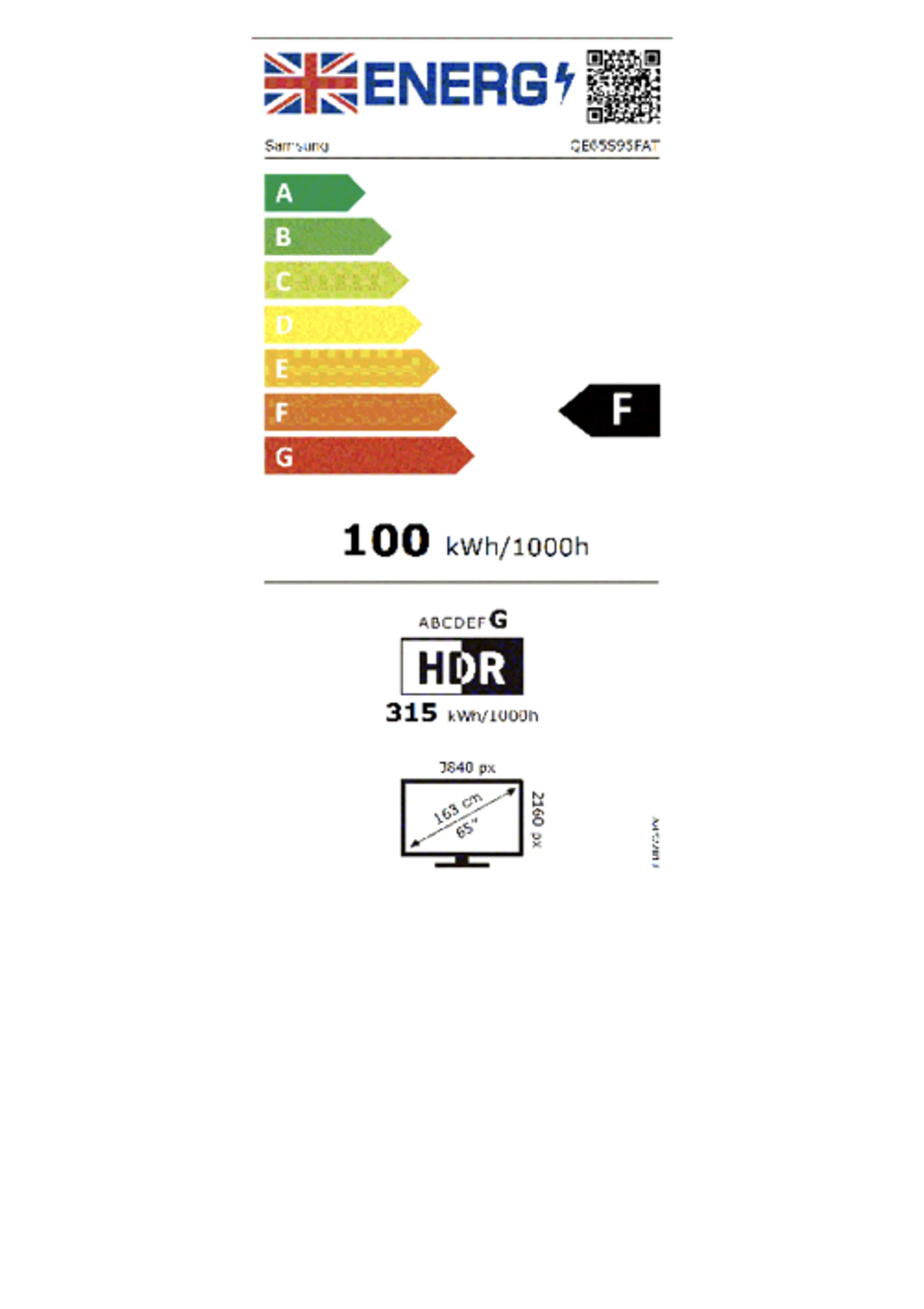 Samsung OLED 4K QE65S95F (2025) - 65 pouces image