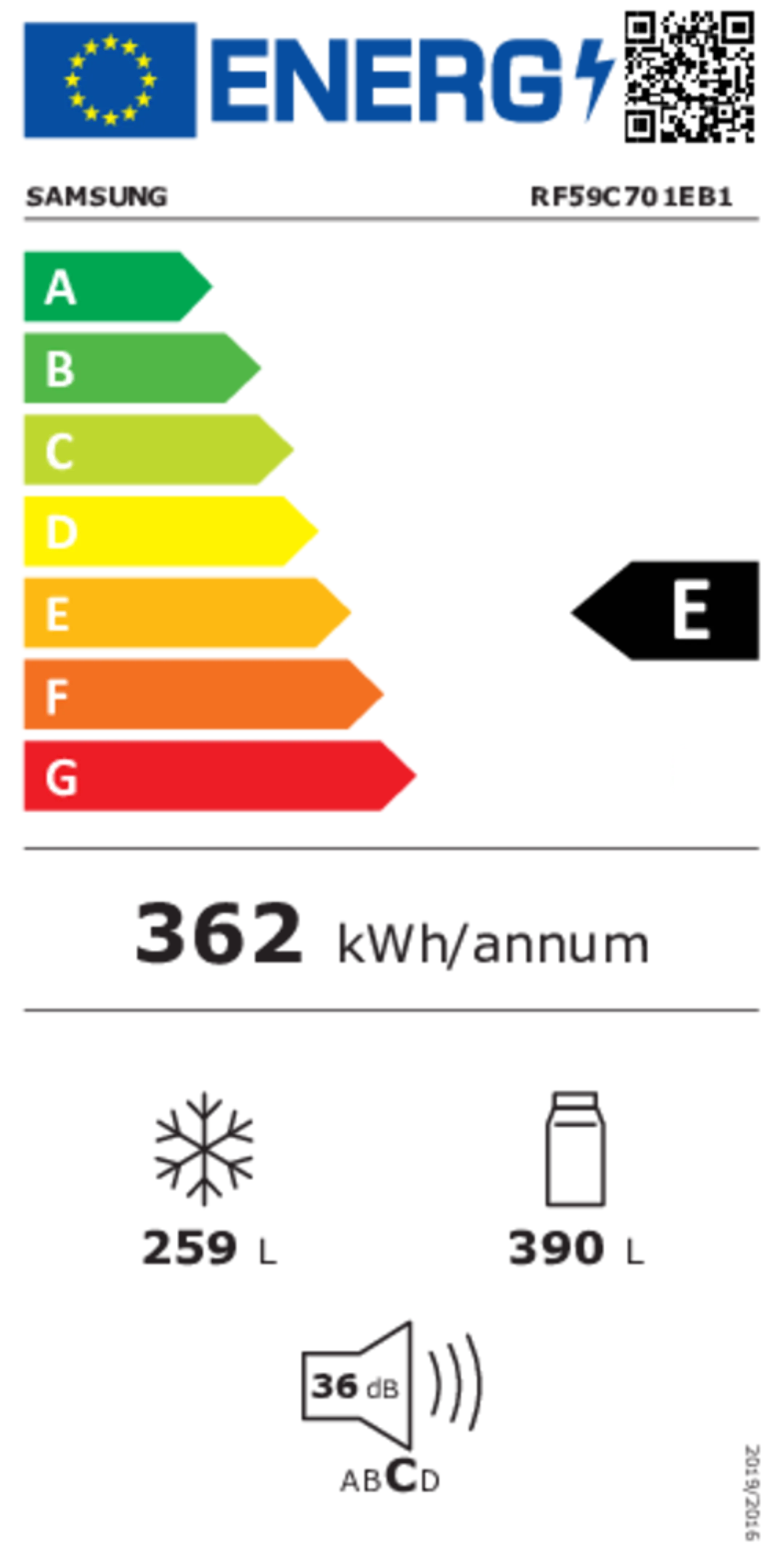Samsung Amerikaanse koelkast RF59C701EB1/EG image