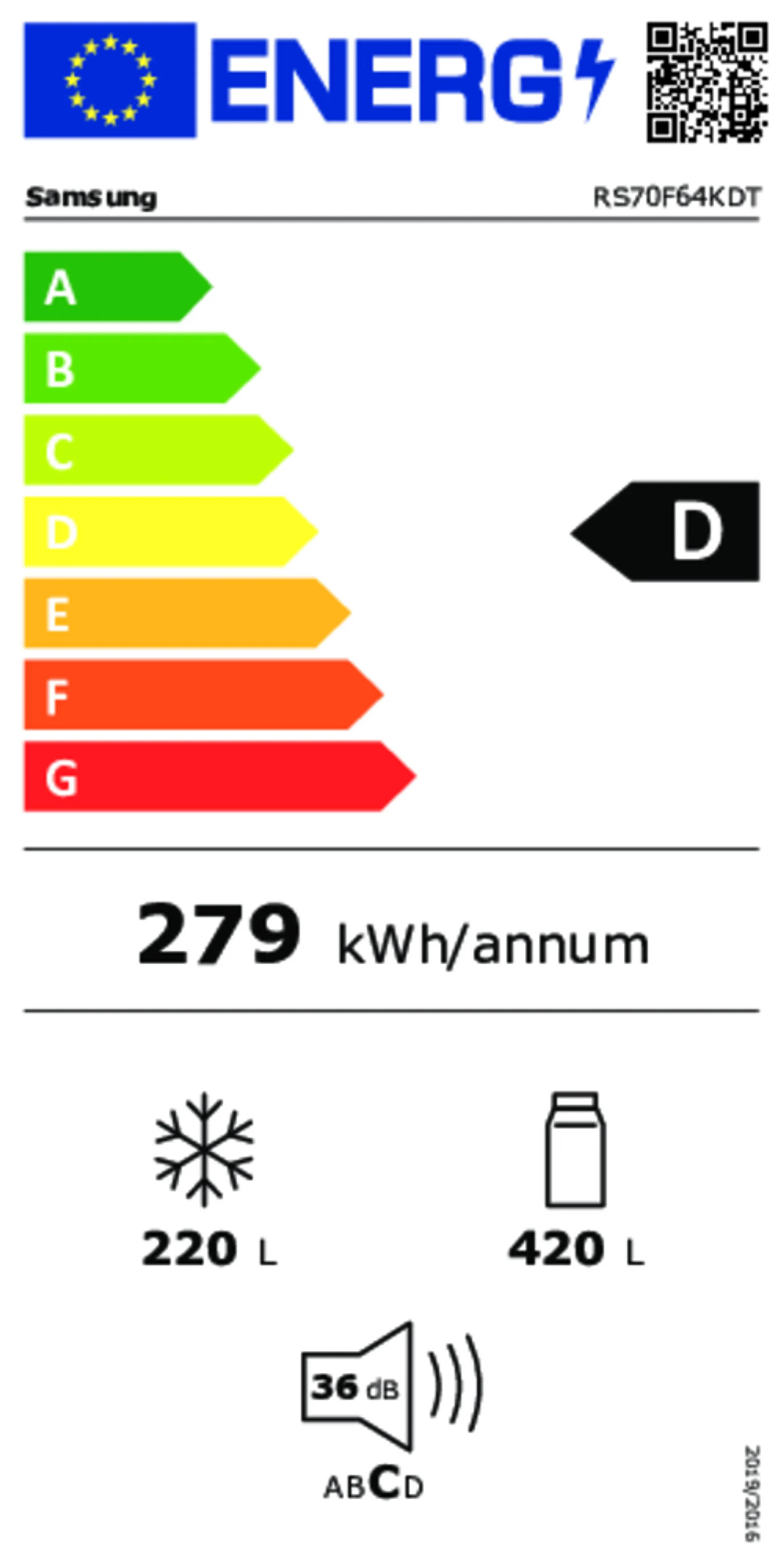 Samsung Frigo américain RS70F64KDTEF AI Energy image