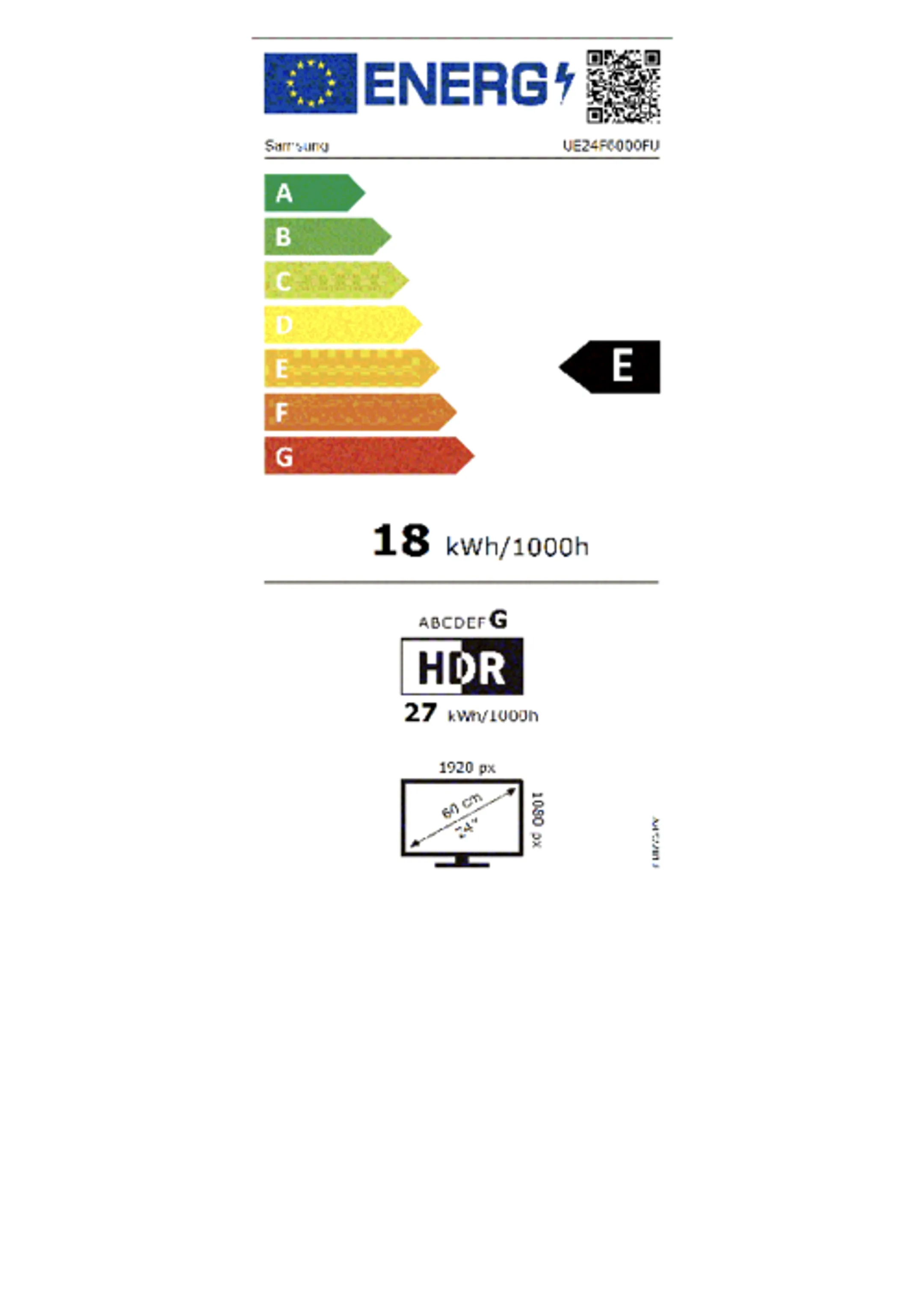 Samsung Full HD LED TV UE24F6000F (2025) - 24 inch image