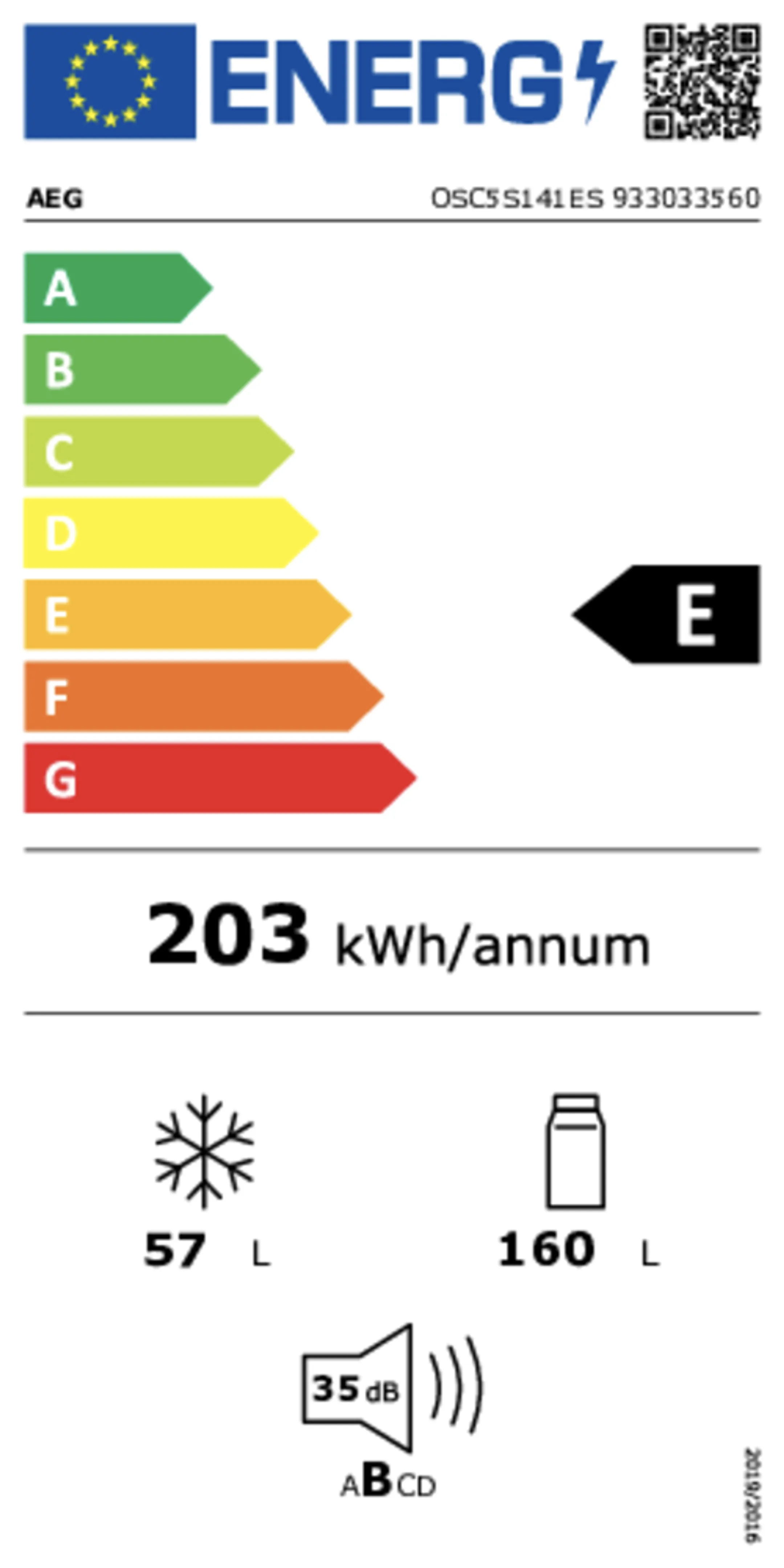 AEG Combi frigo-congélateur encastrable OSC5S141ES ColdSense  image