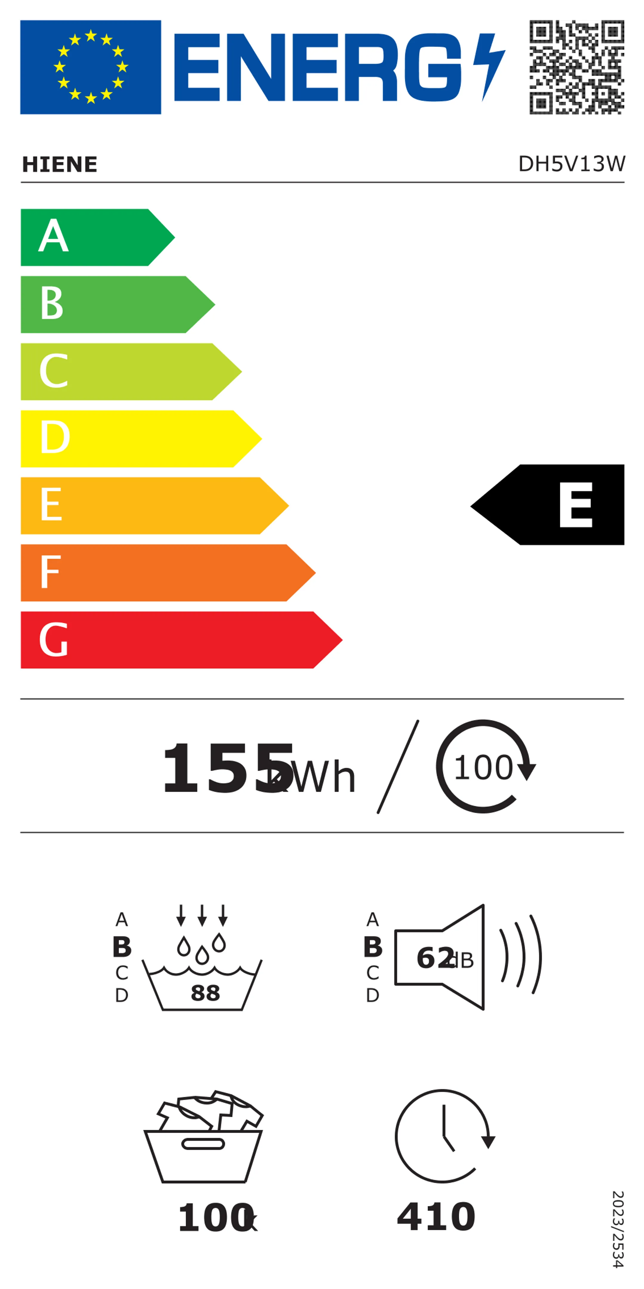 Hisense Droogkast DH5V13UW image
