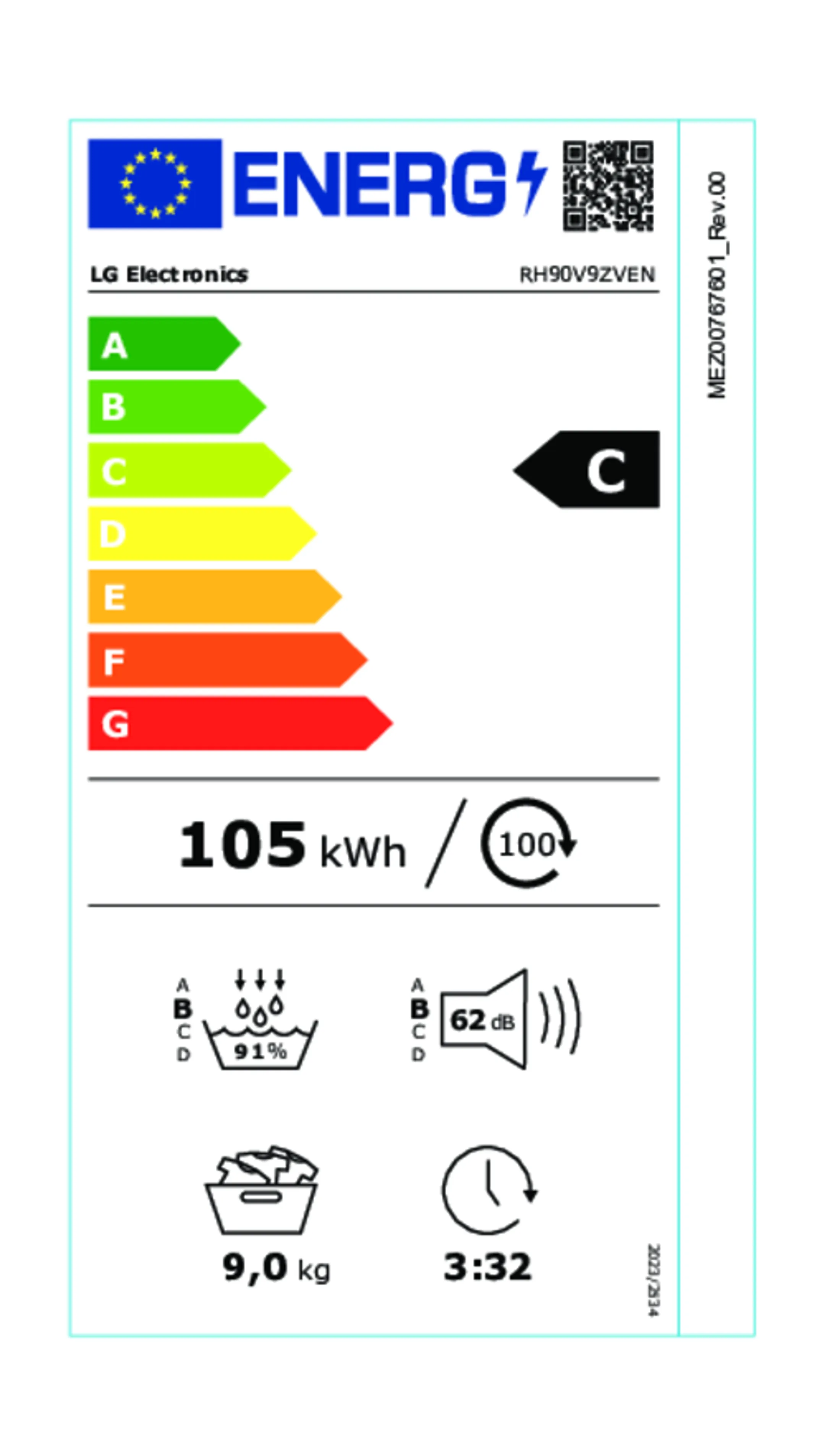LG Droogkast RH90V9ZVEN image