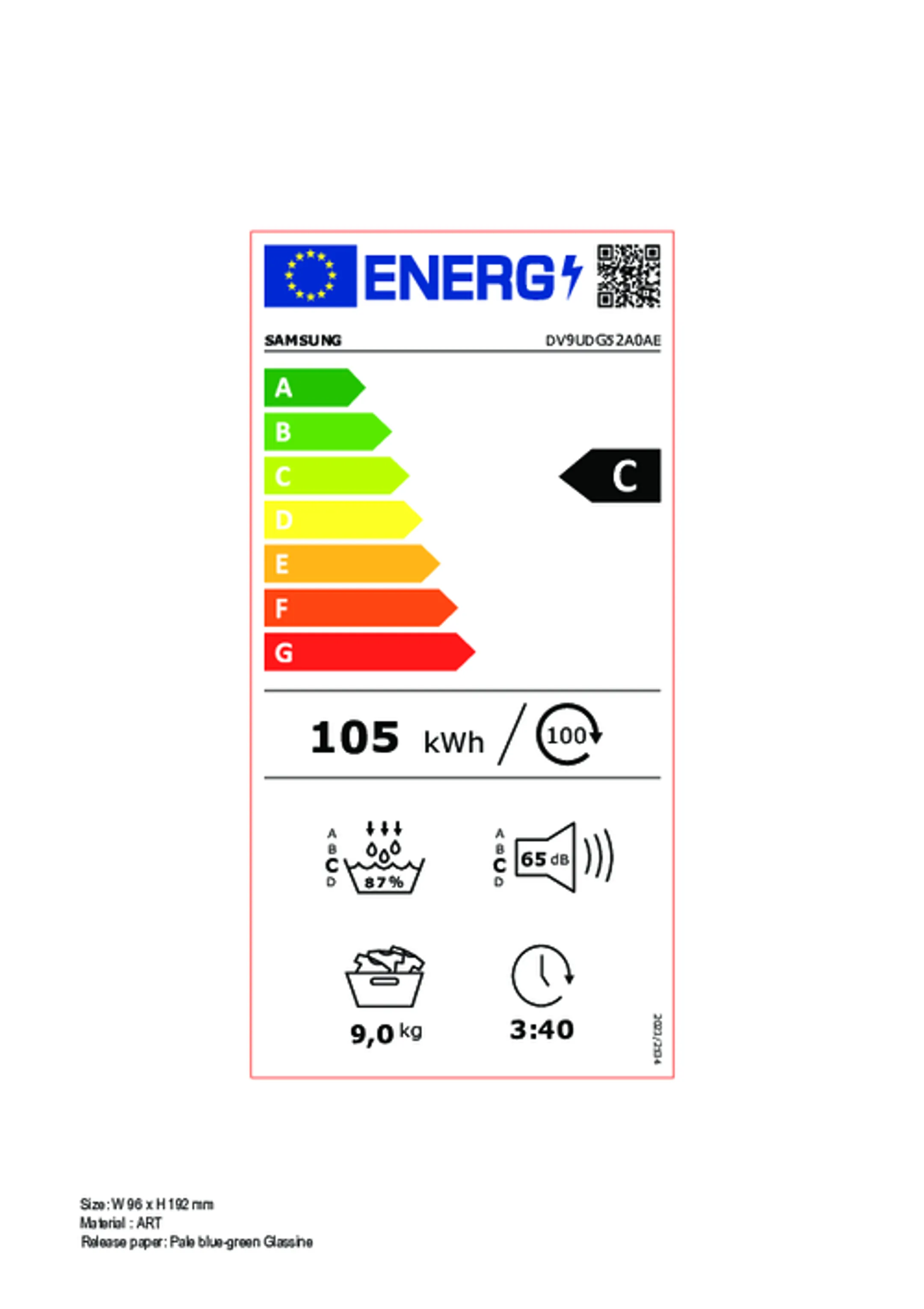 Samsung Sèche-linge DV9UDG52A0AEEN Optimal Dry image