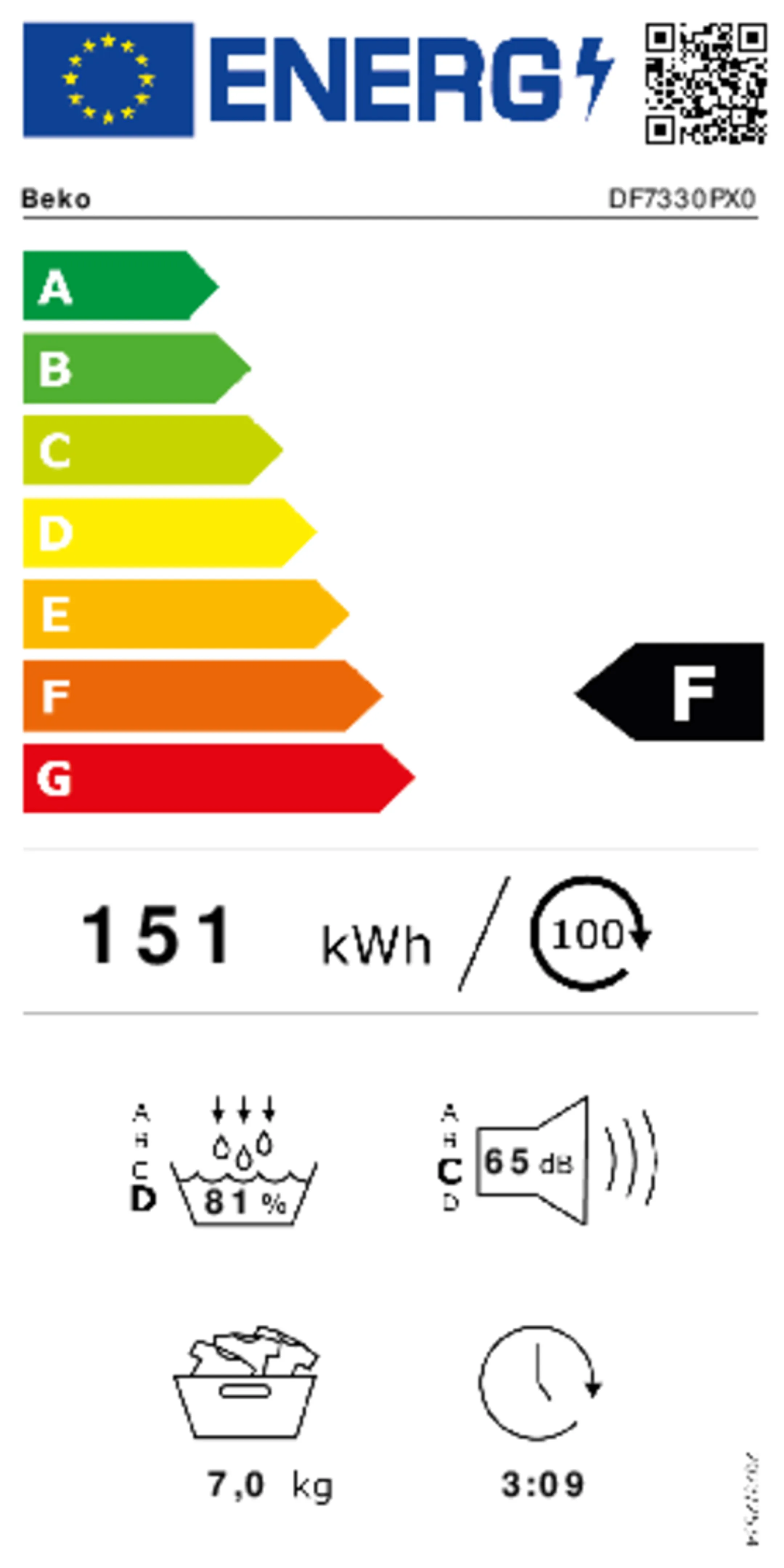 Beko Sèche-linge DF7330PX0 image