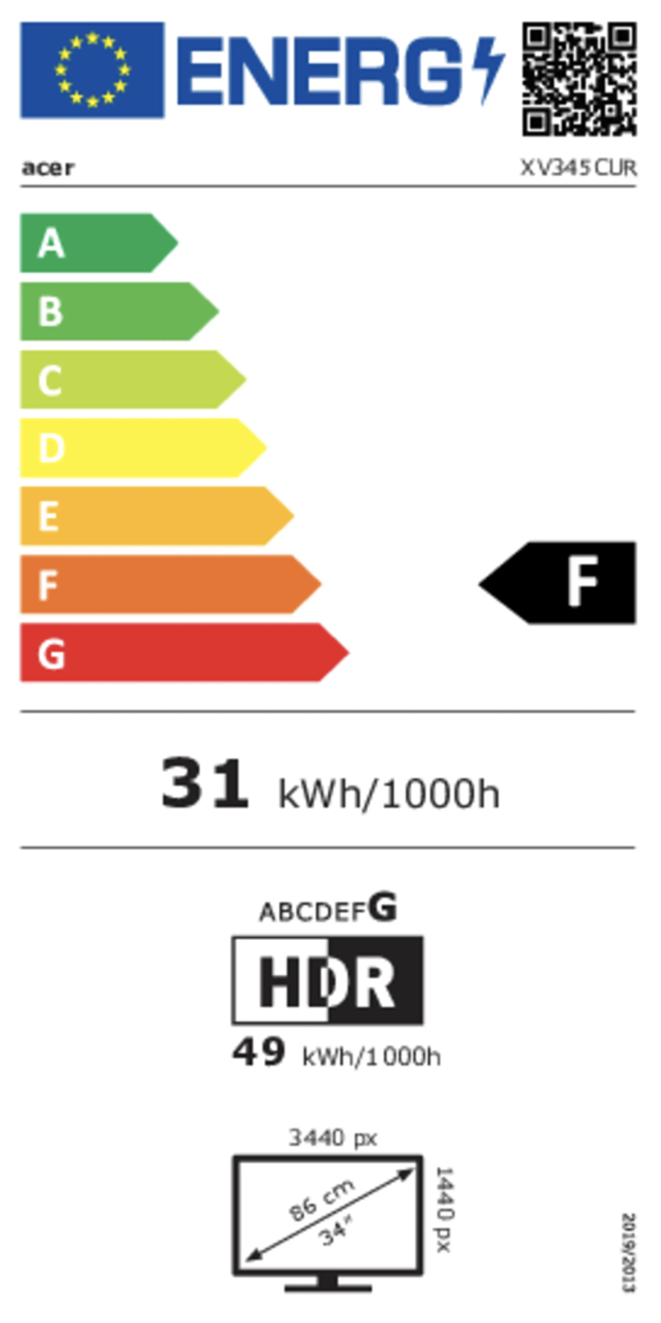 Acer Nitro XV5 XV345CURV image