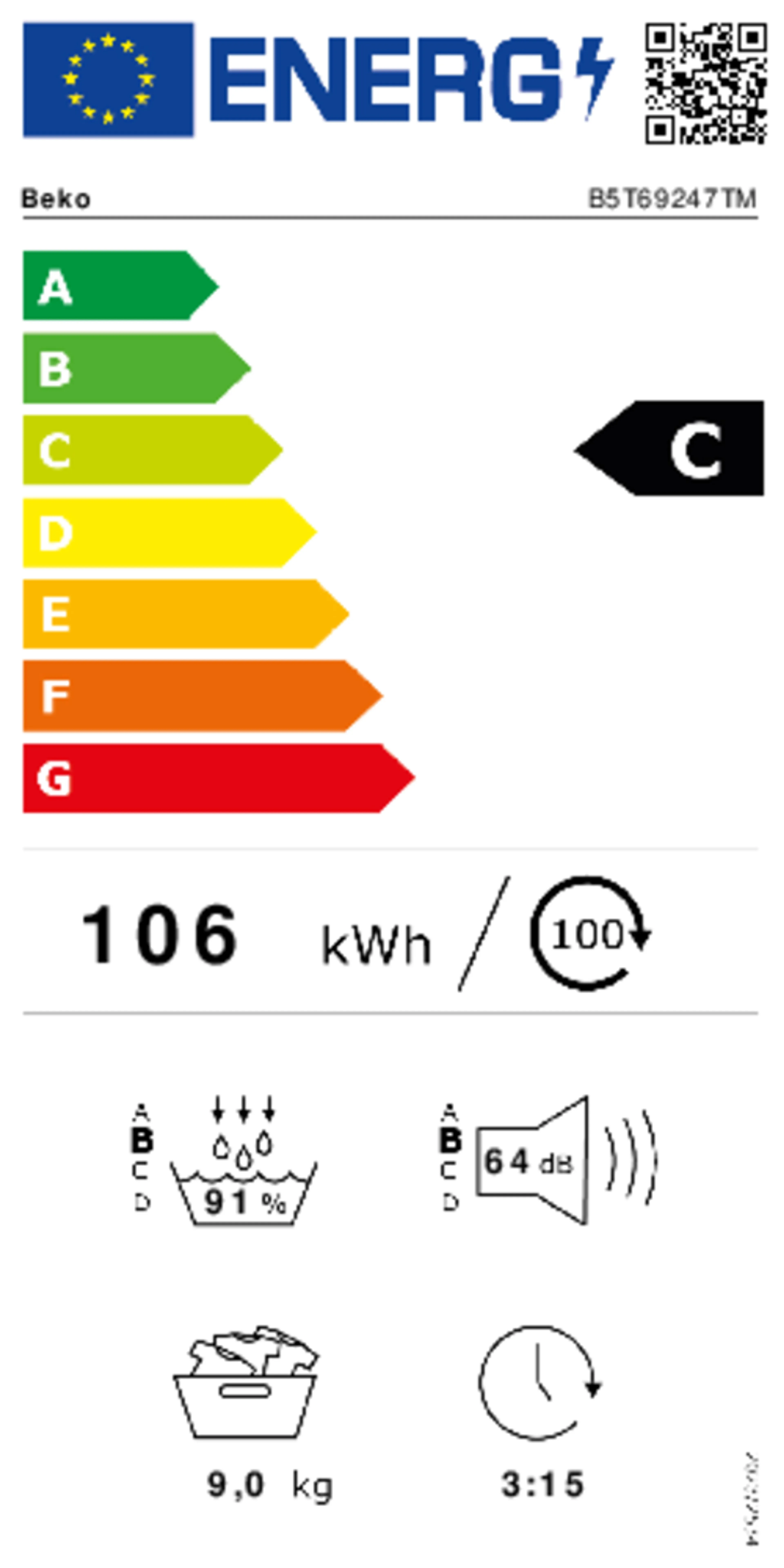 Beko Sèche-linge B5T69247TM image