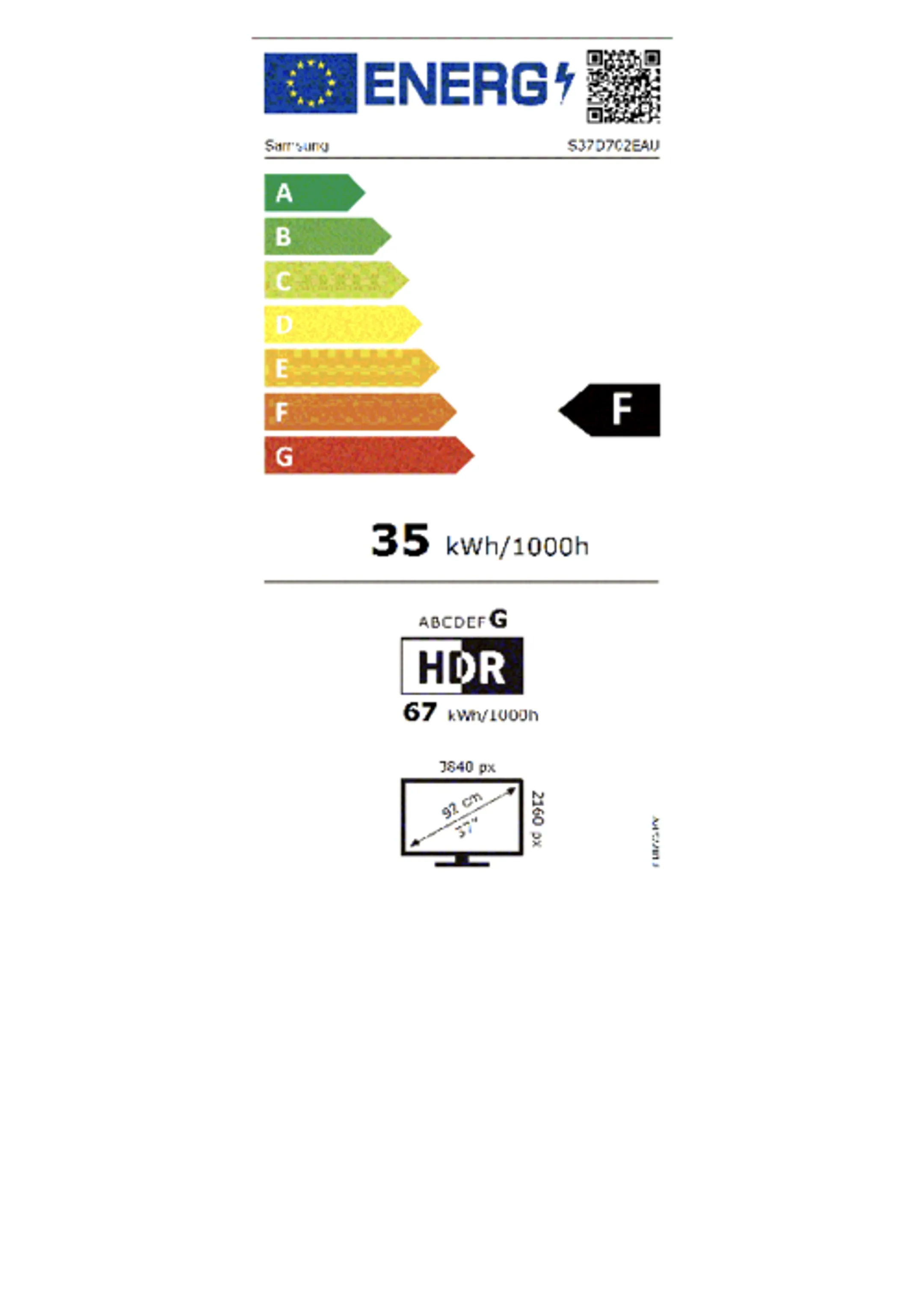Samsung 37" ViewFinity S7 S70D LS37D702EAUXEN image