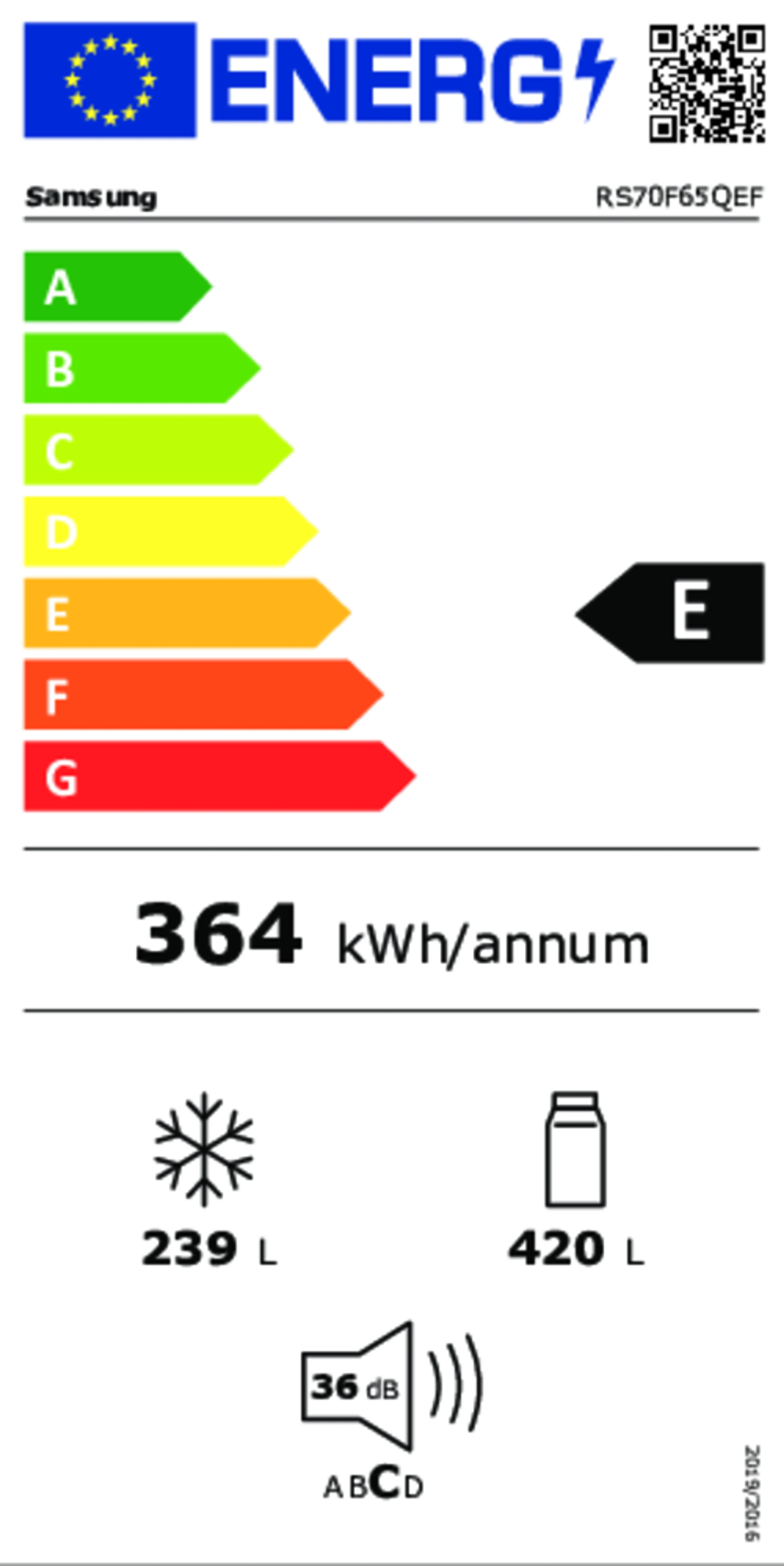 Samsung Frigo américain RS70F65QEFEF image