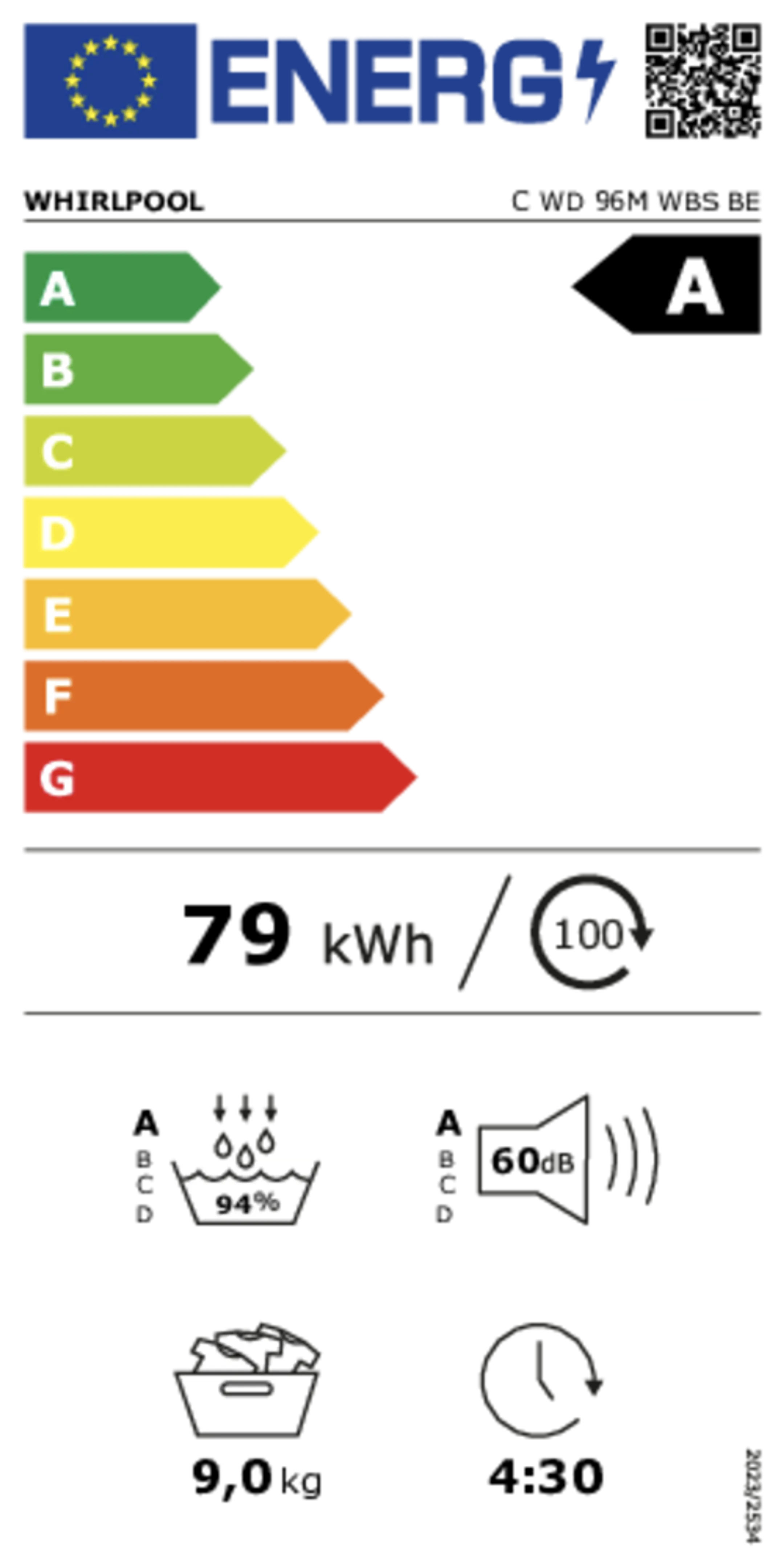 Whirlpool  Droogkast C WD 96M WBS BE AdaptiveWash image