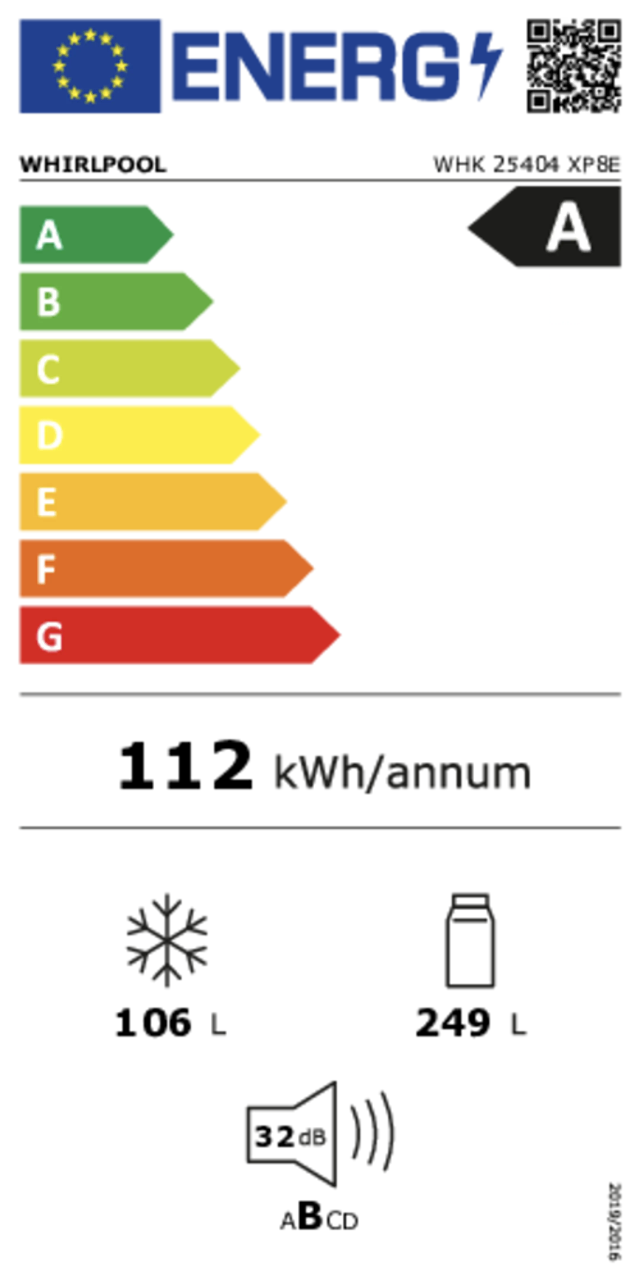 Whirlpool Koelkast met diepvries WHK 25404 XP8E image