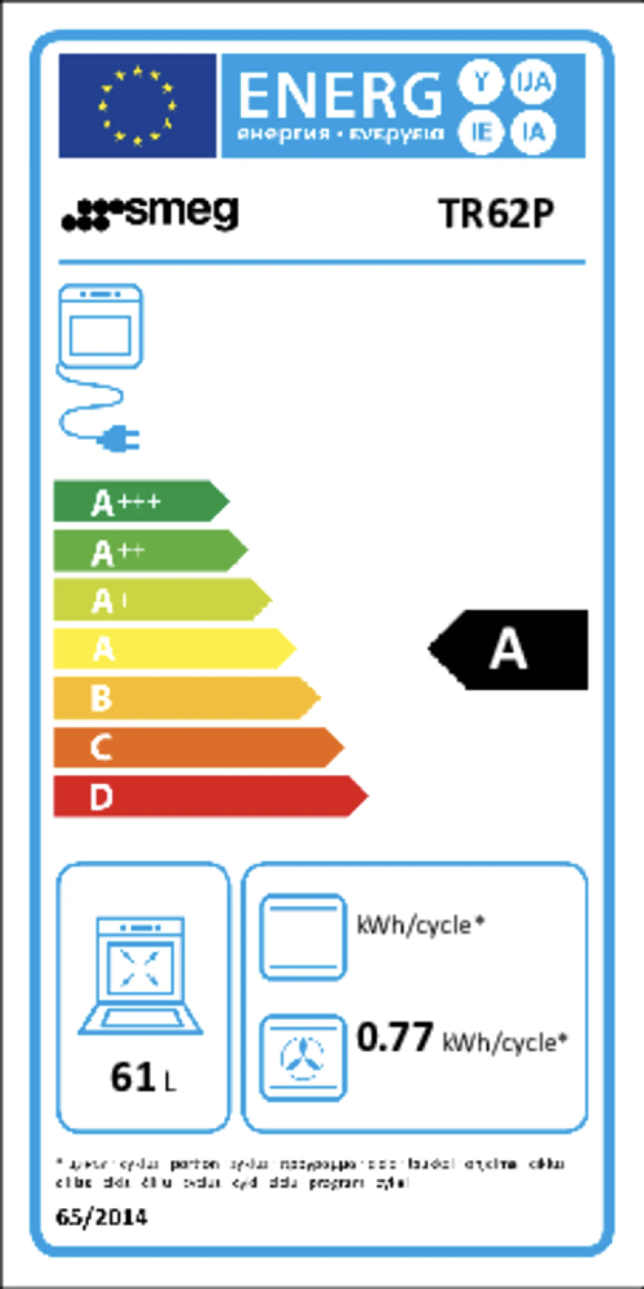 Smeg Cuisinière TR62P BUTANE image