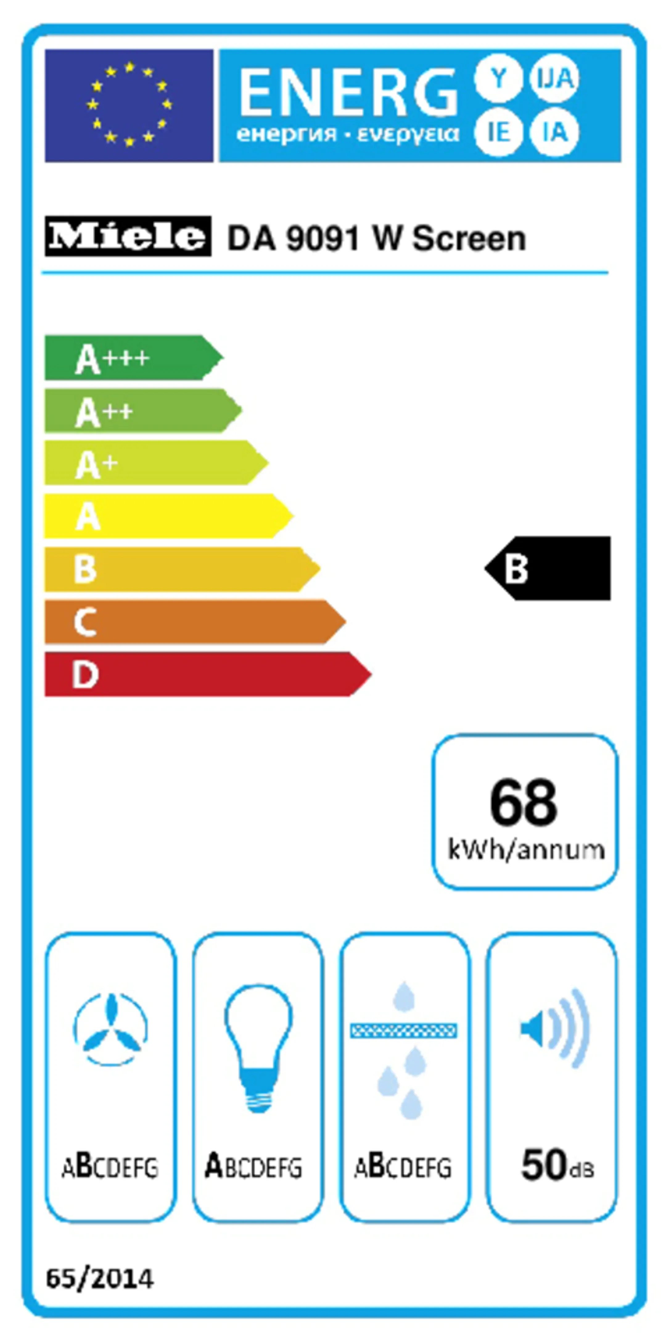Miele Hotte décorative DA 9091 W Screen image