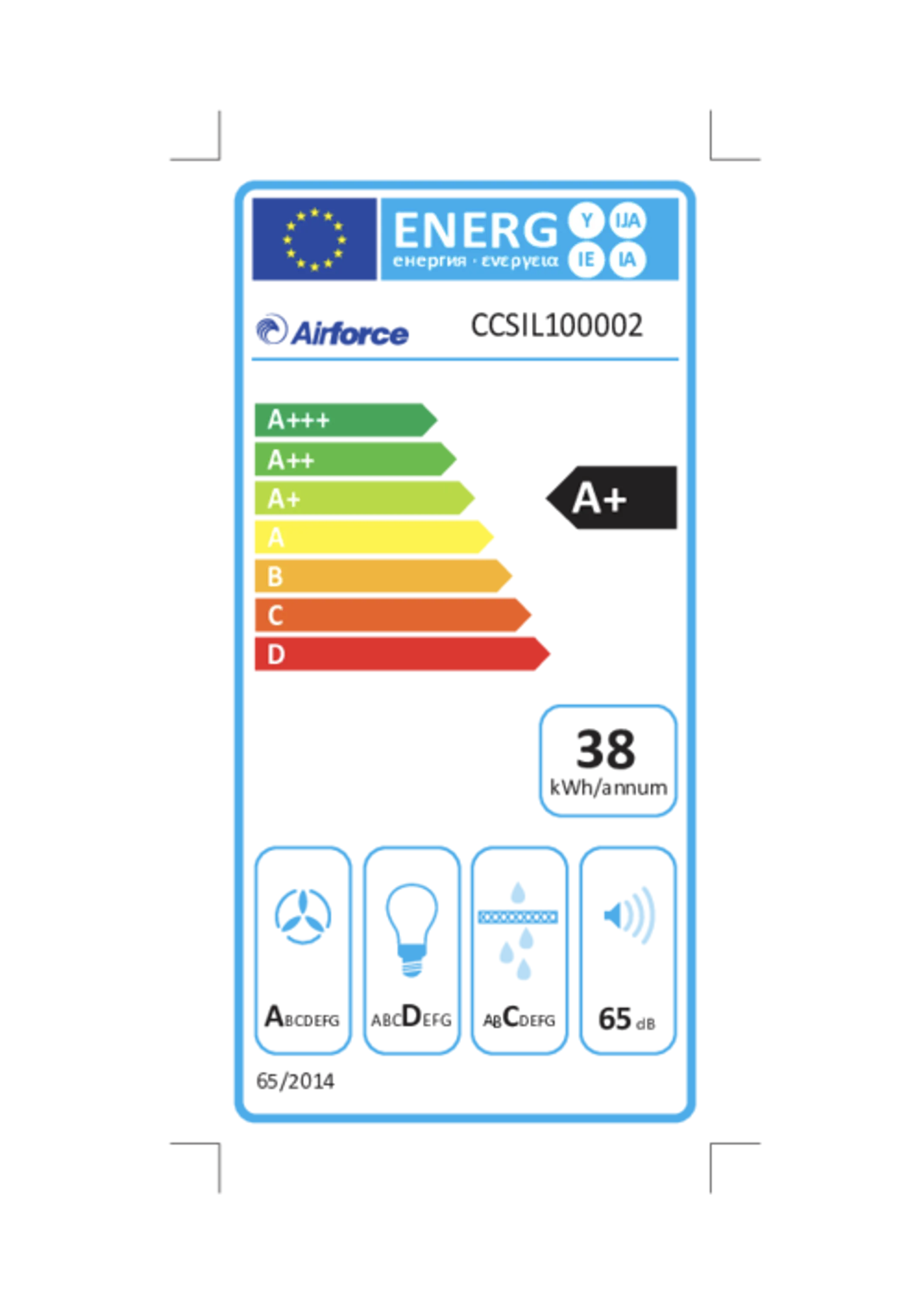 Airforce Hotte plafond EASYSLIMBK image
