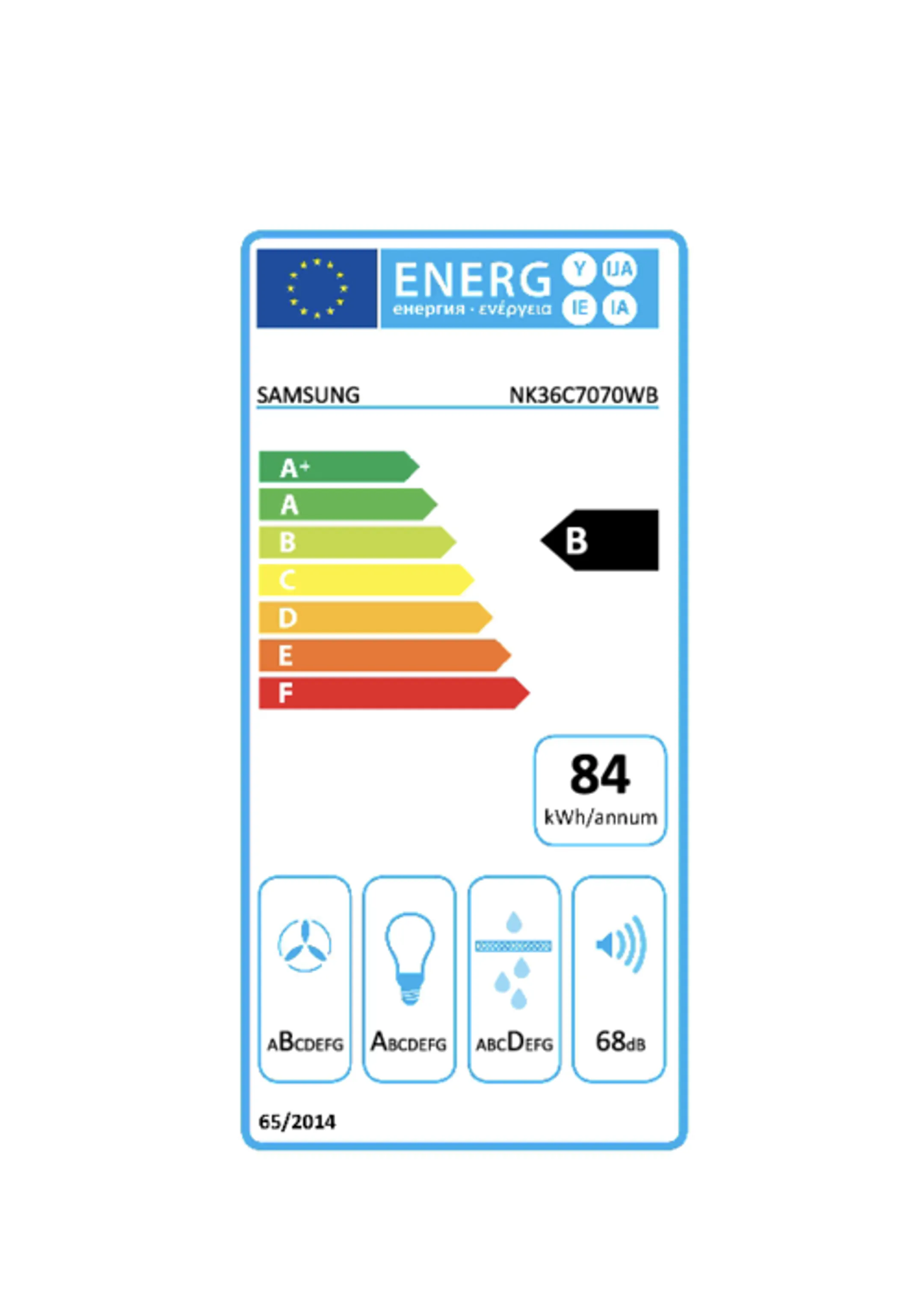 Samsung Wanddampkap NK36C7070WB/UR image