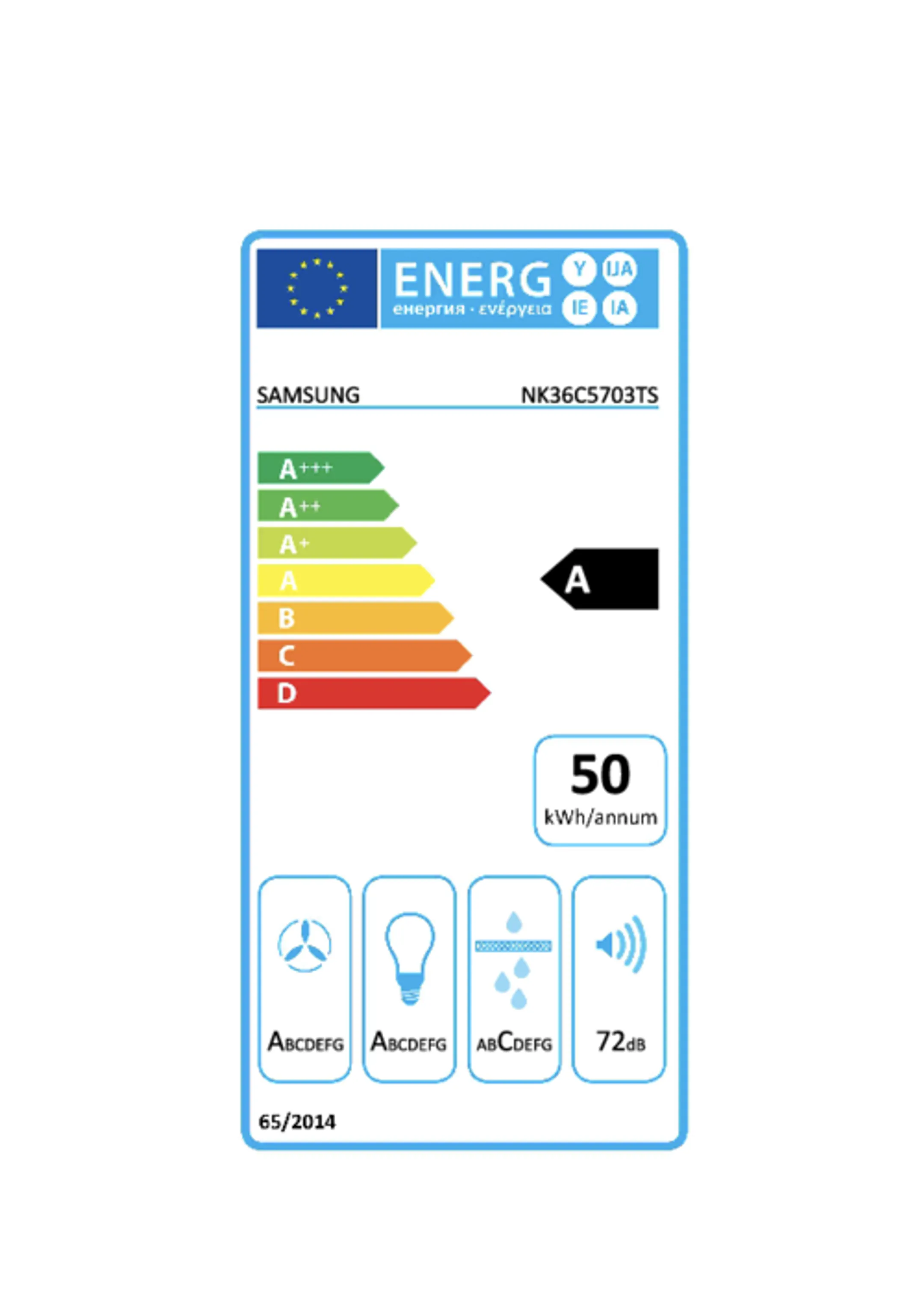 Samsung Wanddampkap NK36C5703TS/UR image